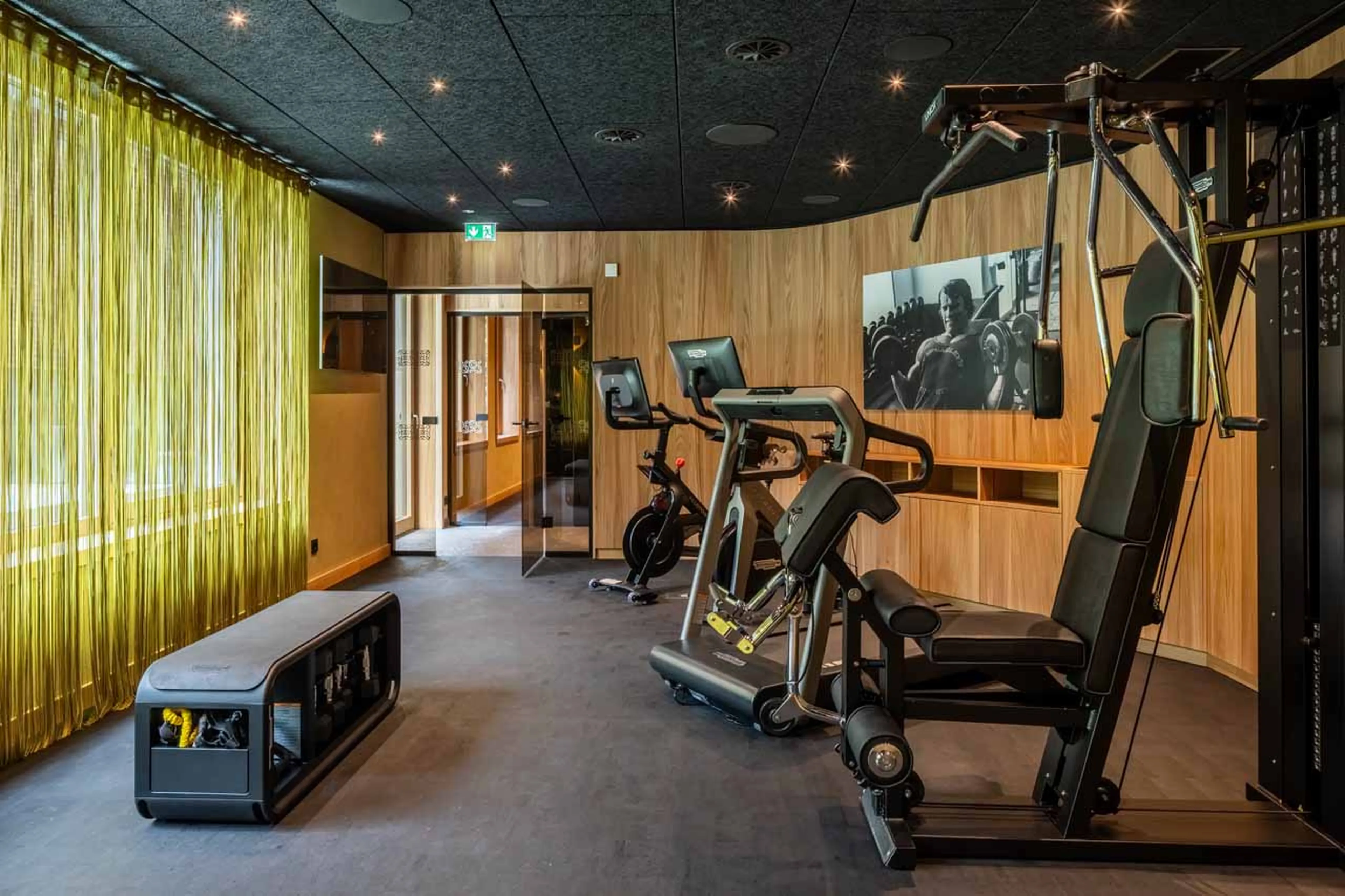 Gym in shared spa at Balegia Apartment 3 in Lech