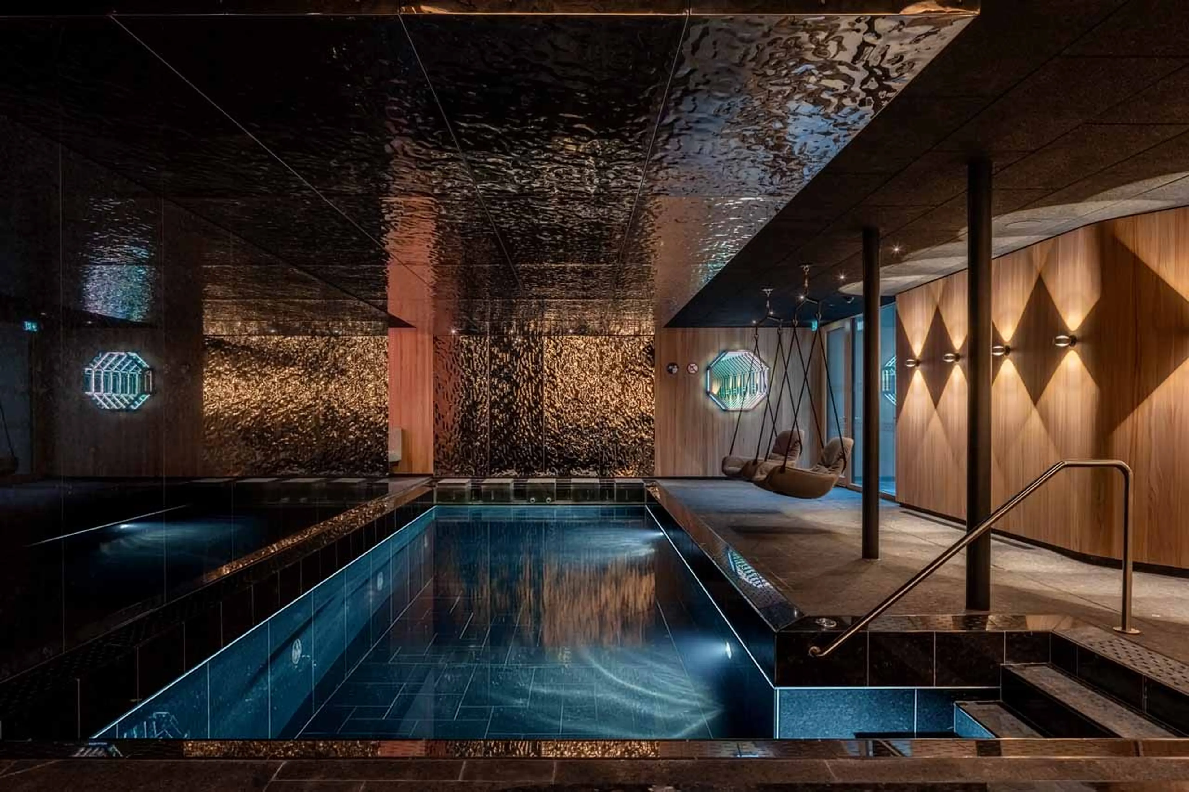 Pool at shared spa at Balegia Apartment 3 in Lech