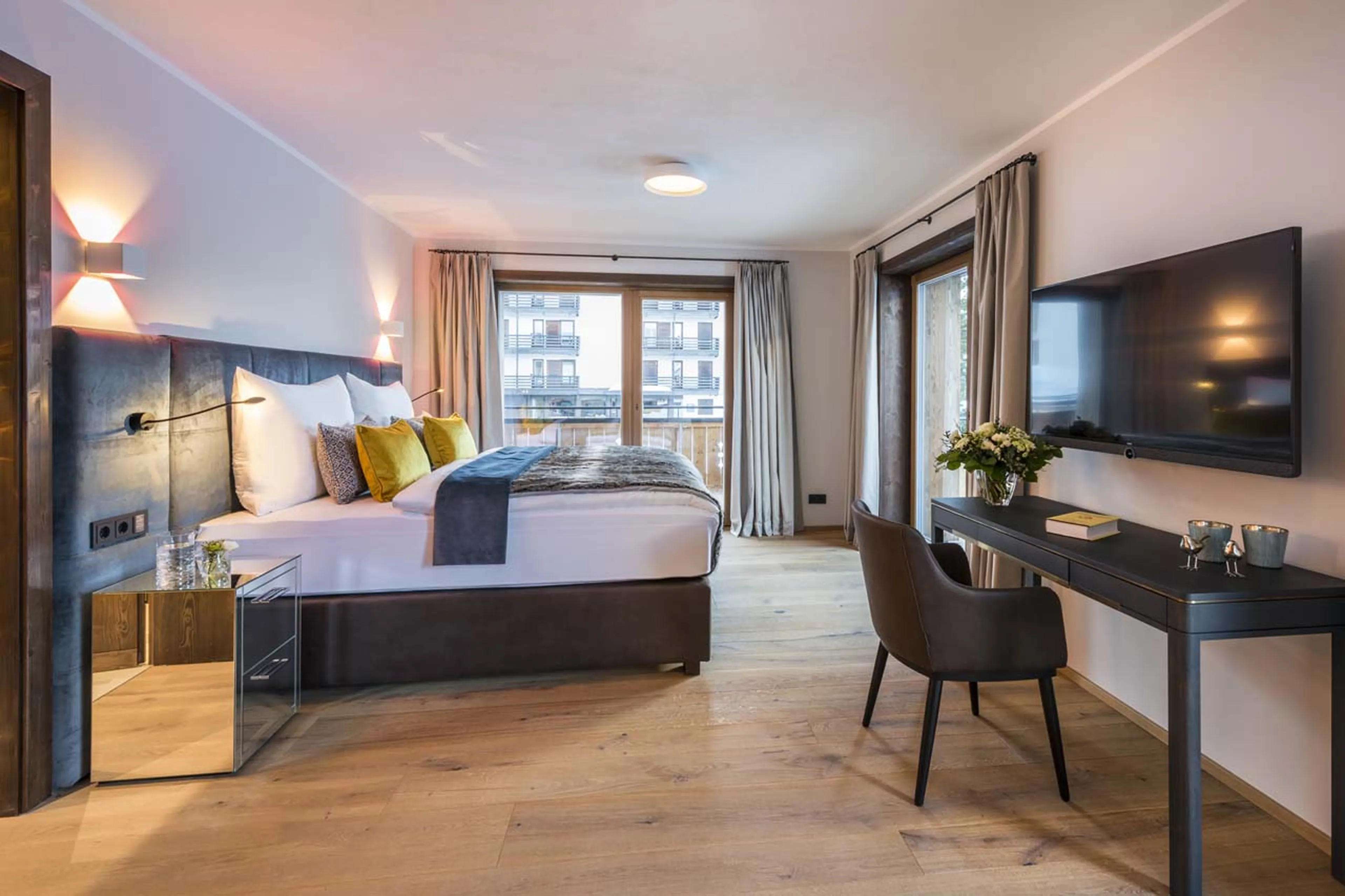 Bedroom two at Exterior of Balegia Apartment 3 in Lech