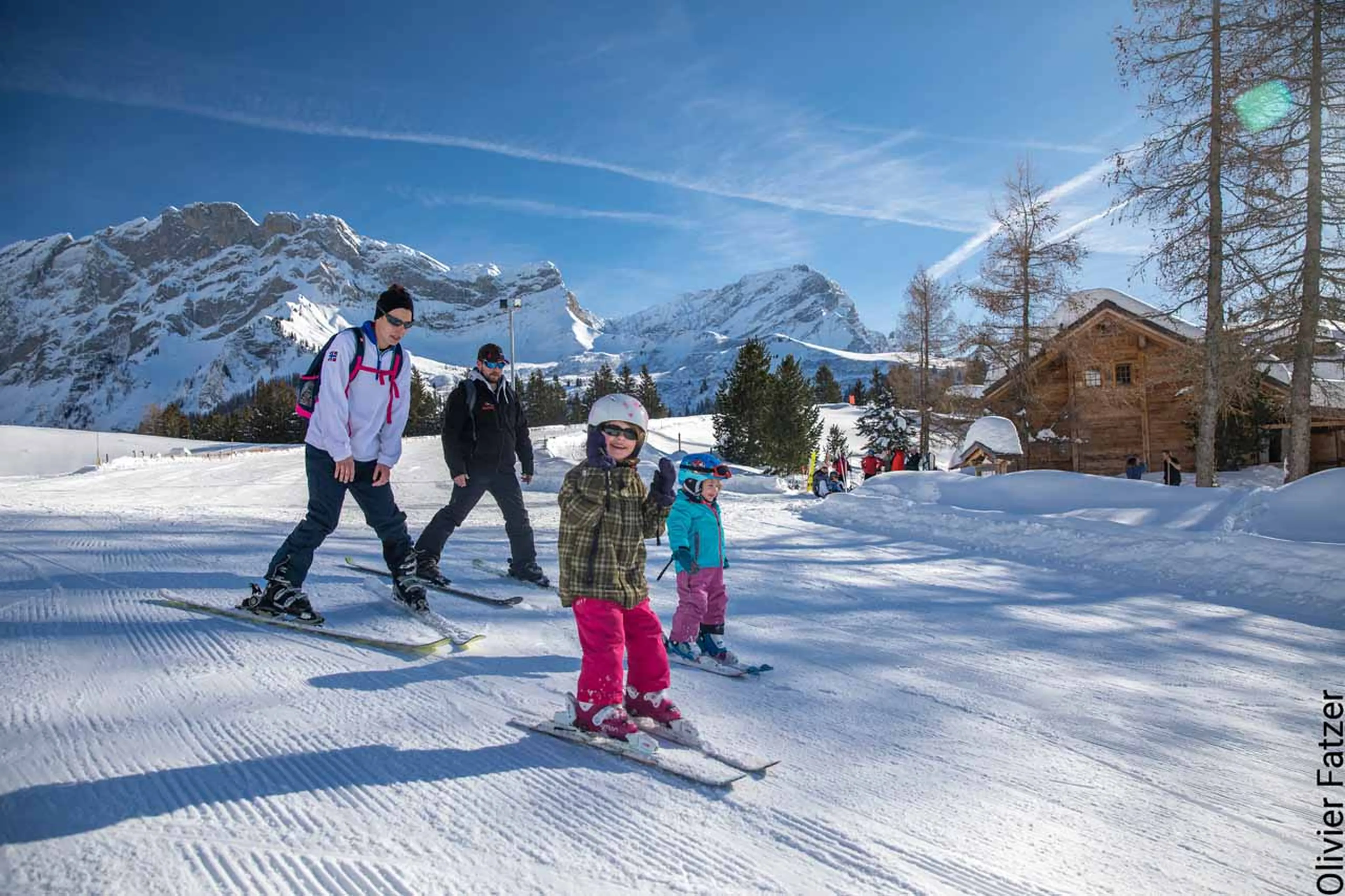 Beginner skiing in Villars-Sur-Ollon