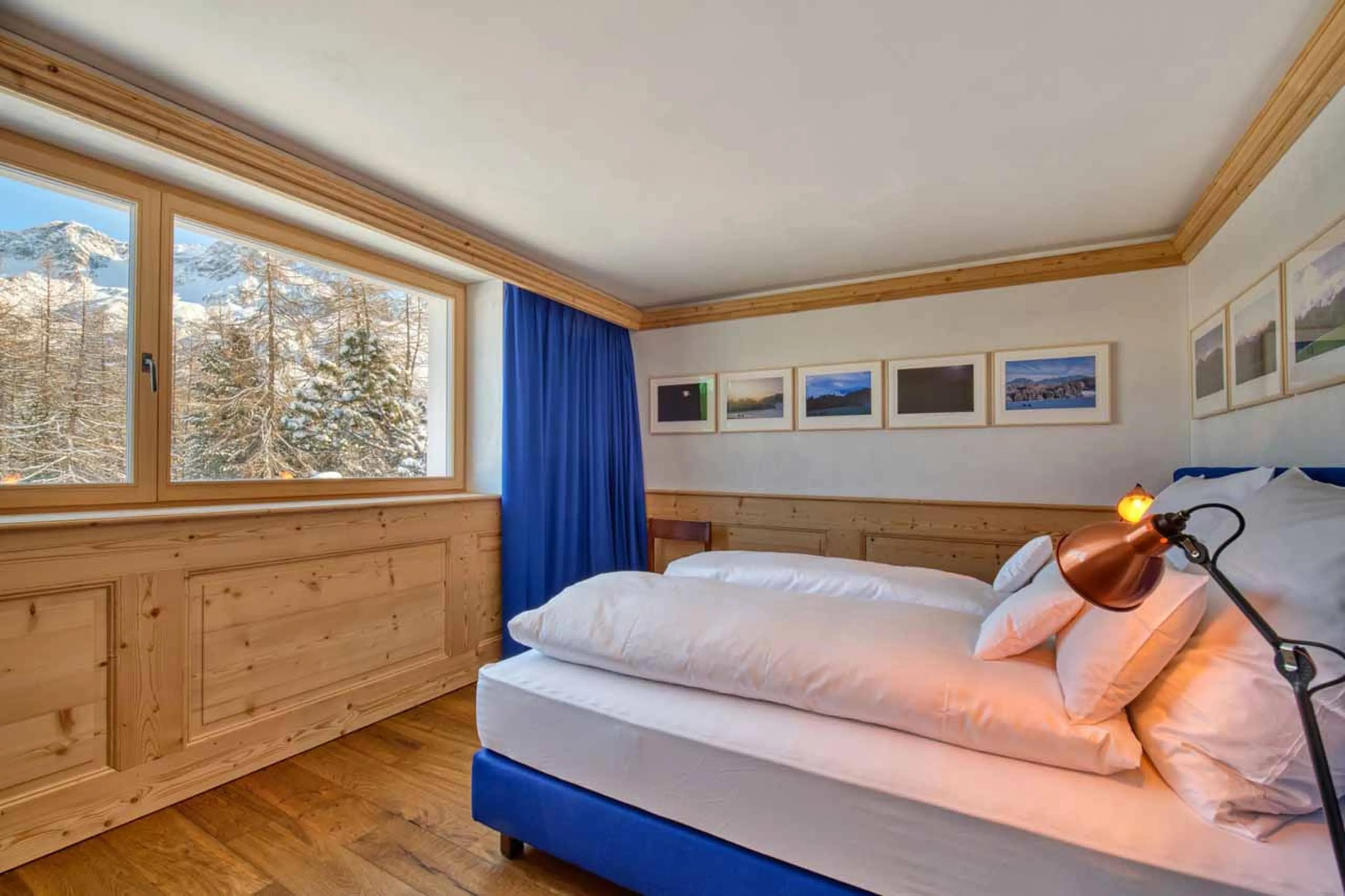 Bedroom 1 at Chesa Bellaria in St Moritz