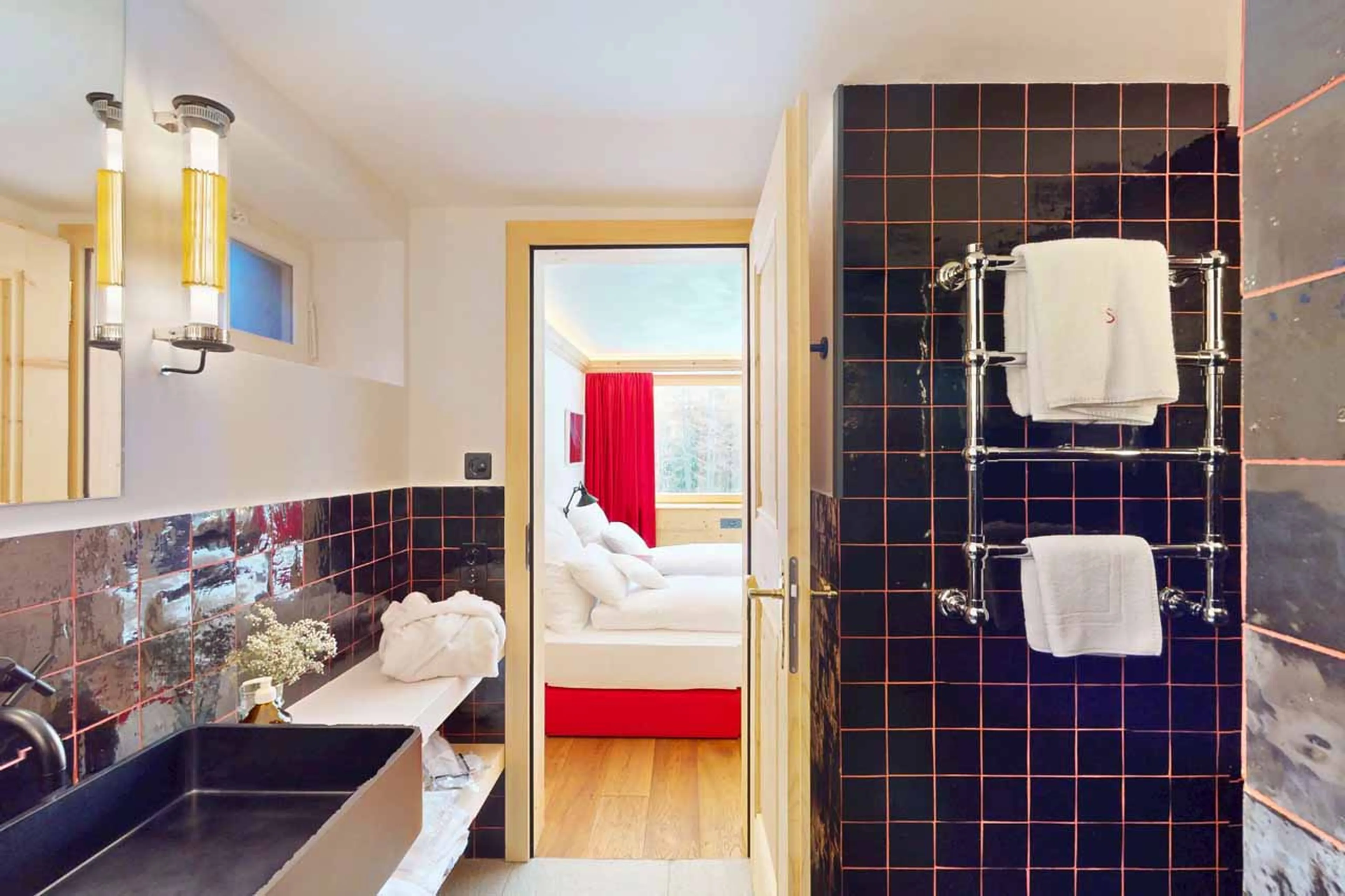 Bedroom 2 at Chesa Bellaria in St Moritz