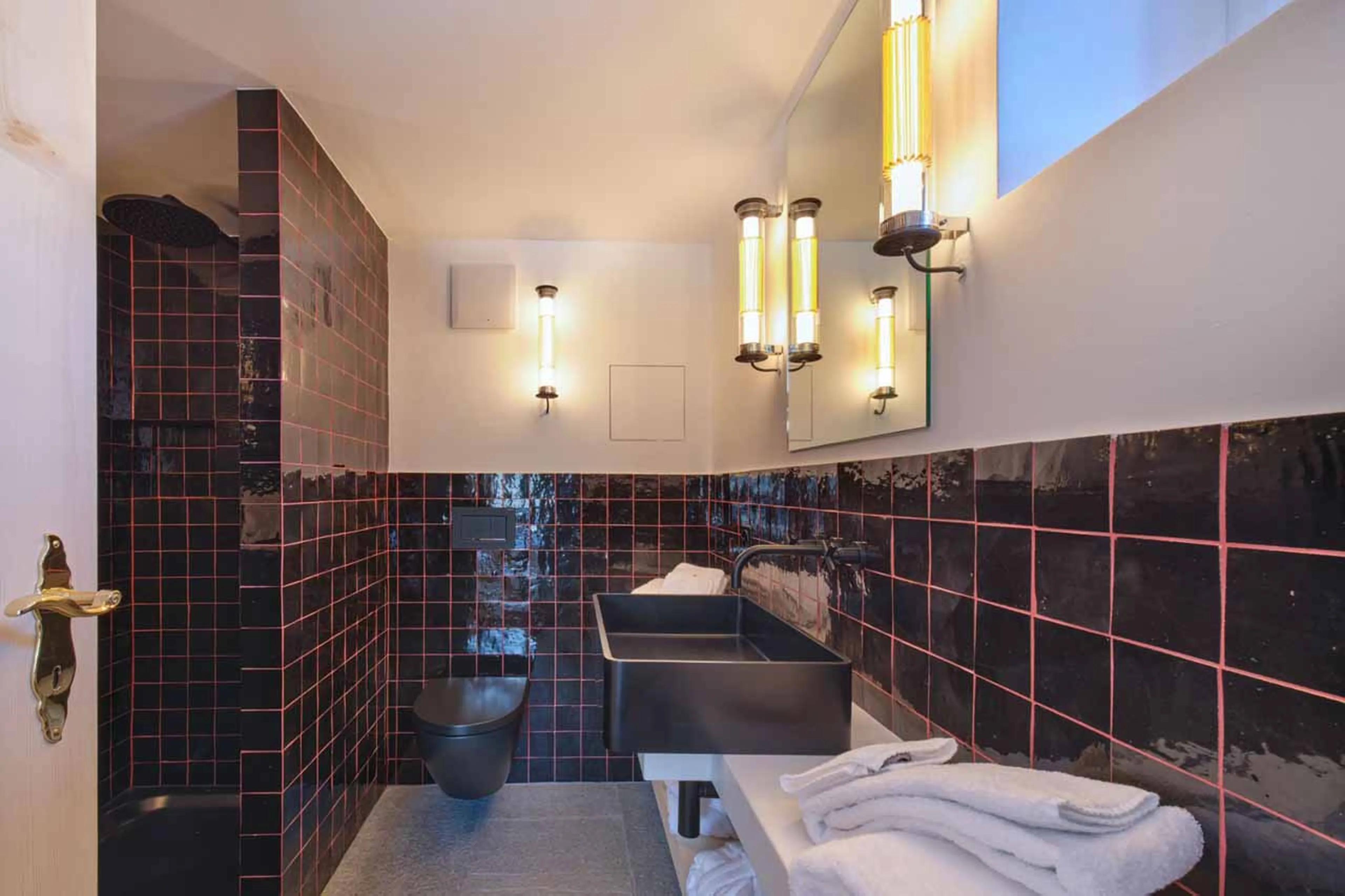 Bedroom 2 en-suite at Chesa Bellaria in St Moritz