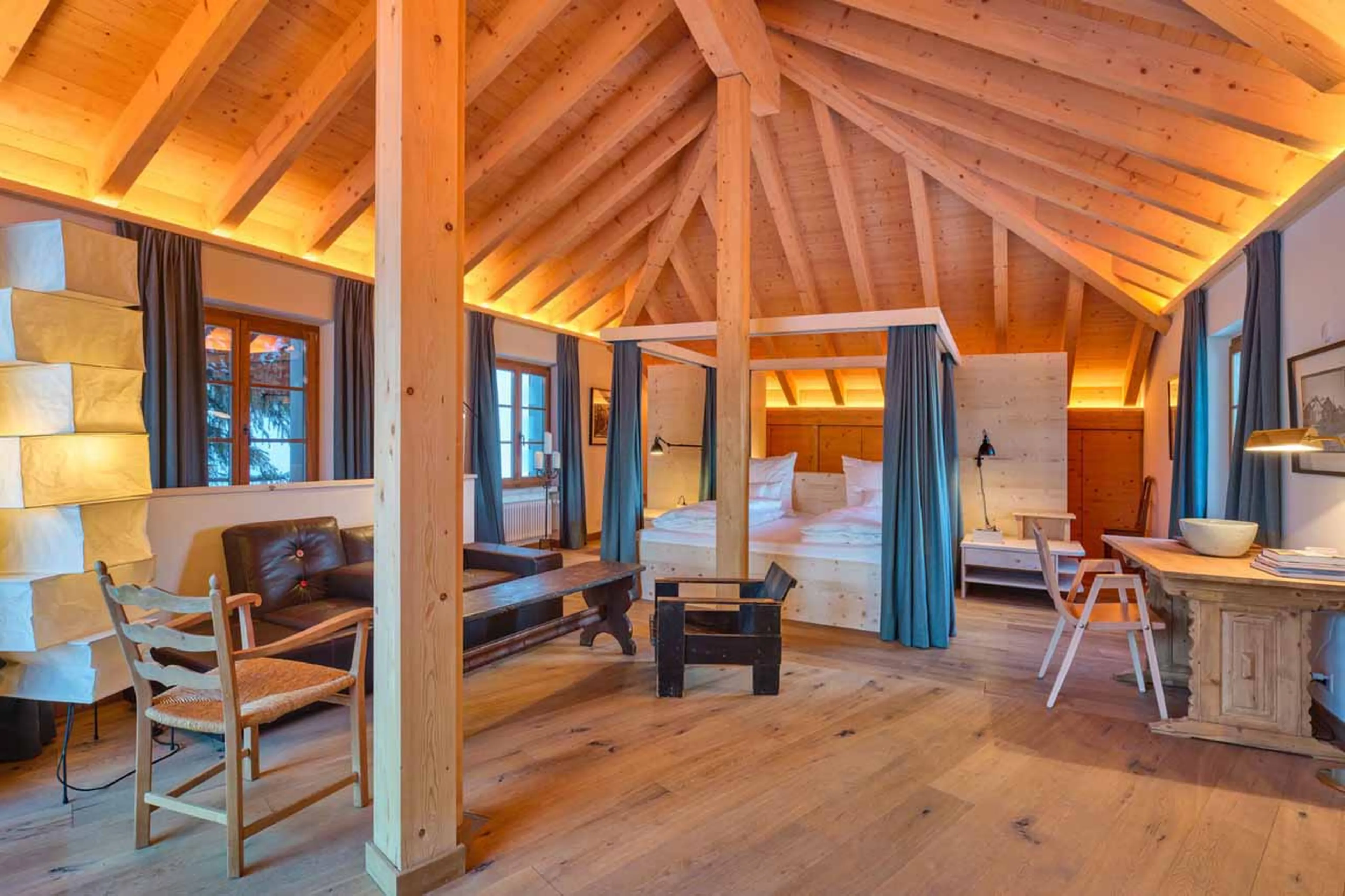 Bedroom 3 at Chesa Bellaria in St Moritz