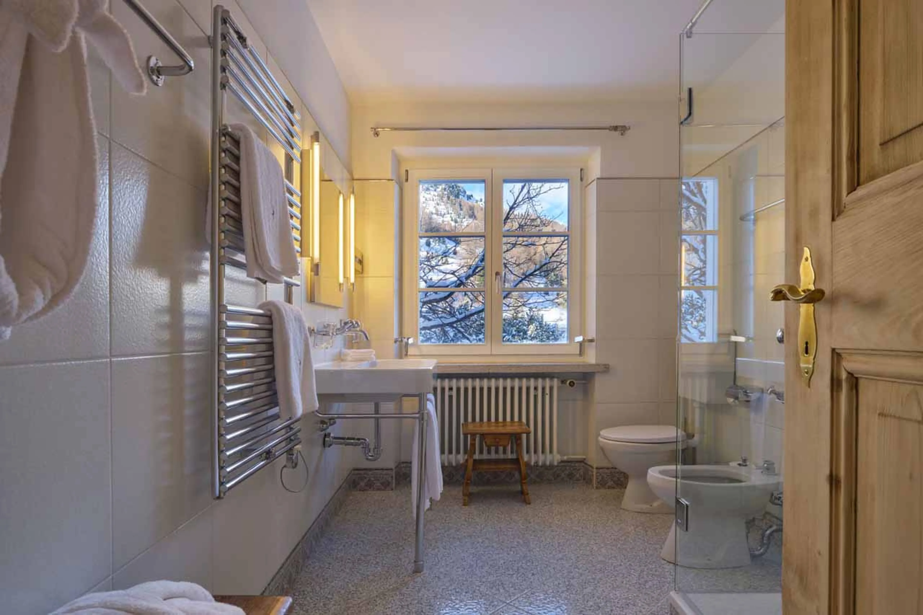 Bedroom 4 en-suite at Chesa Bellaria in St Moritz