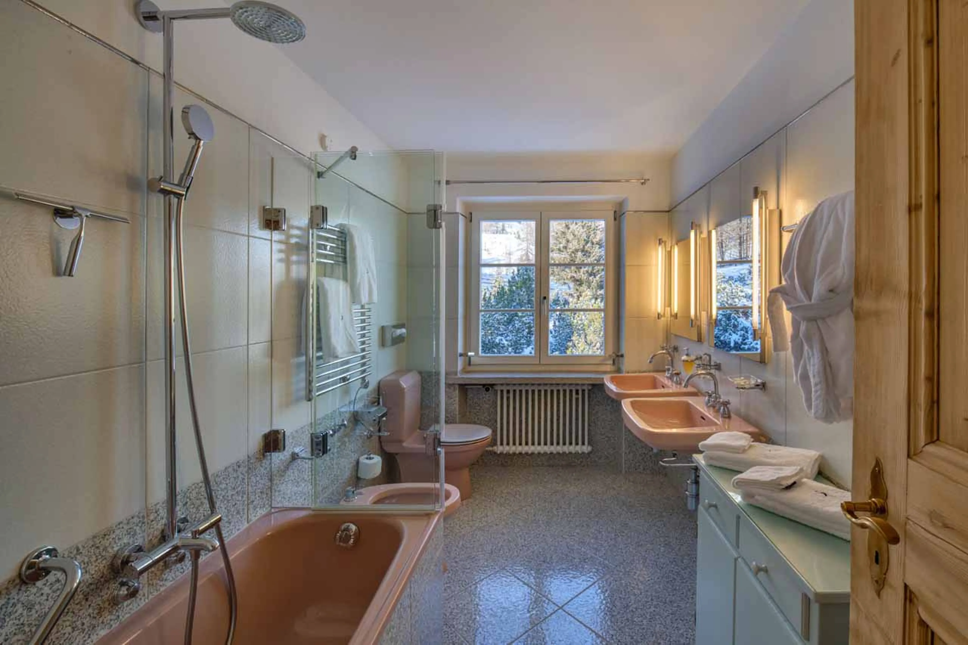 Bedroom 7 en-suite at Chesa Bellaria in St Moritz