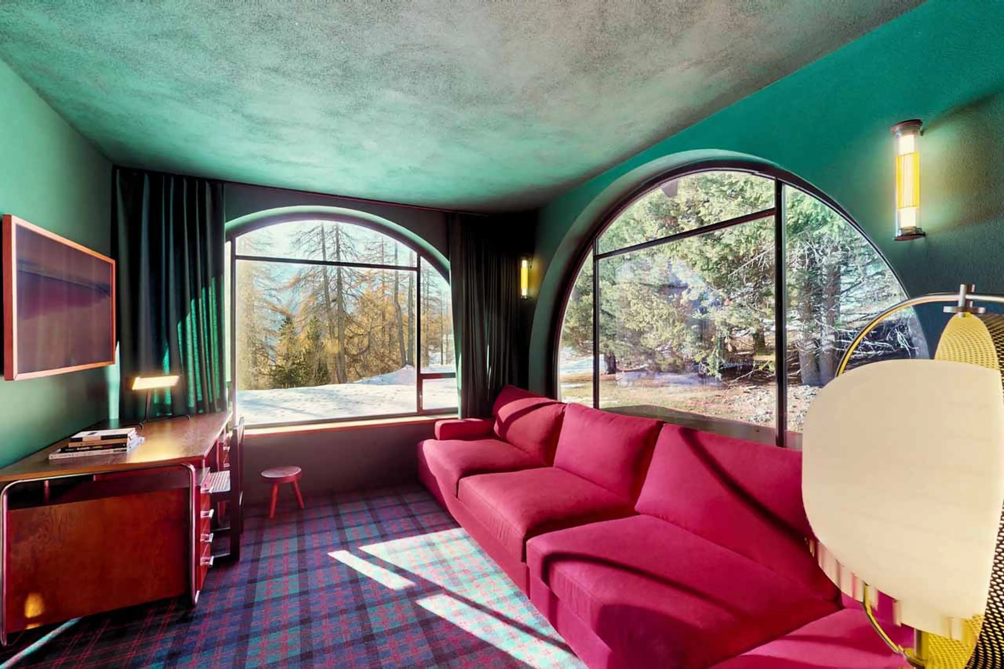 Garden room at Chesa Bellaria in St Moritz