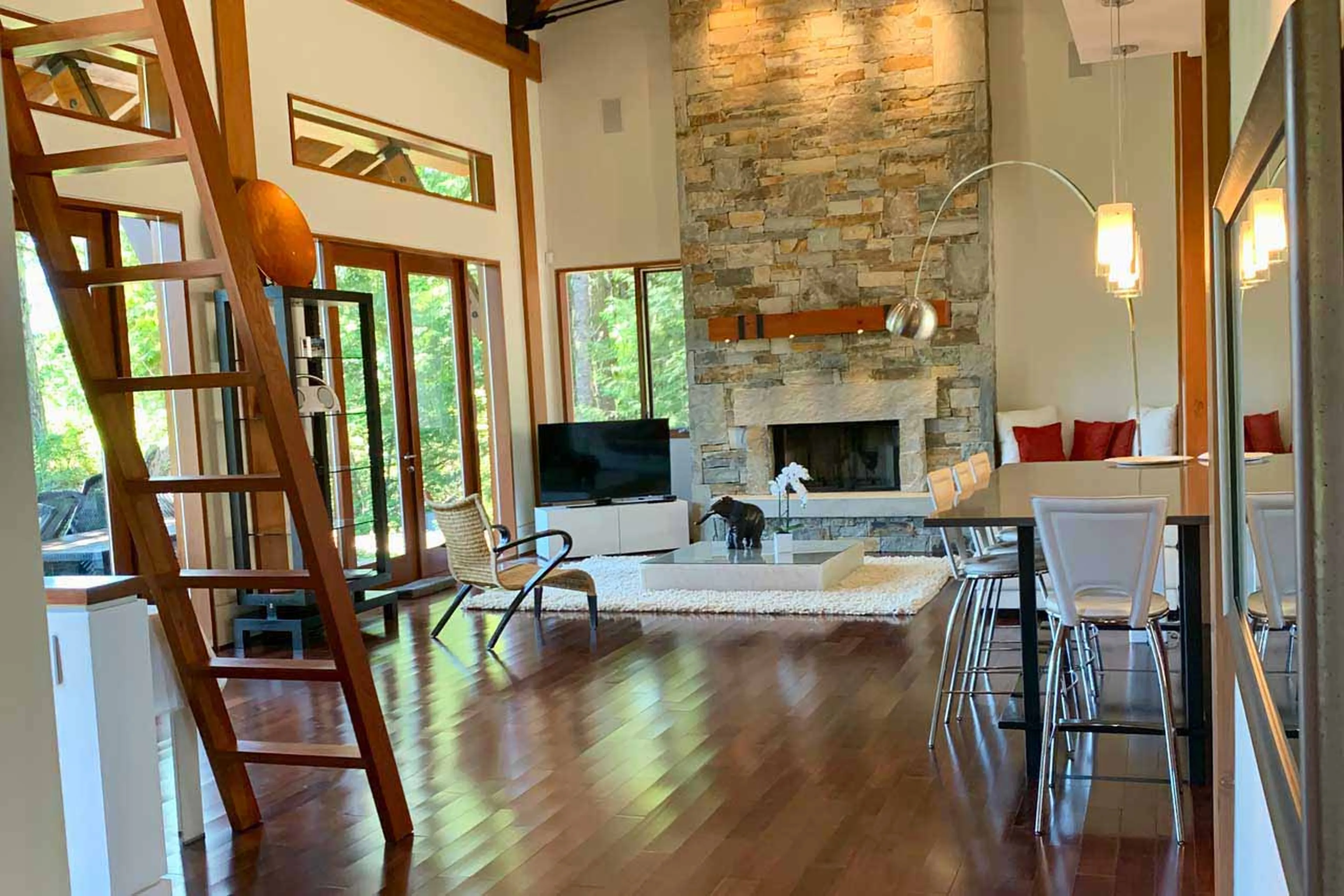 Guest House living area at Belmont Estate in Whistler