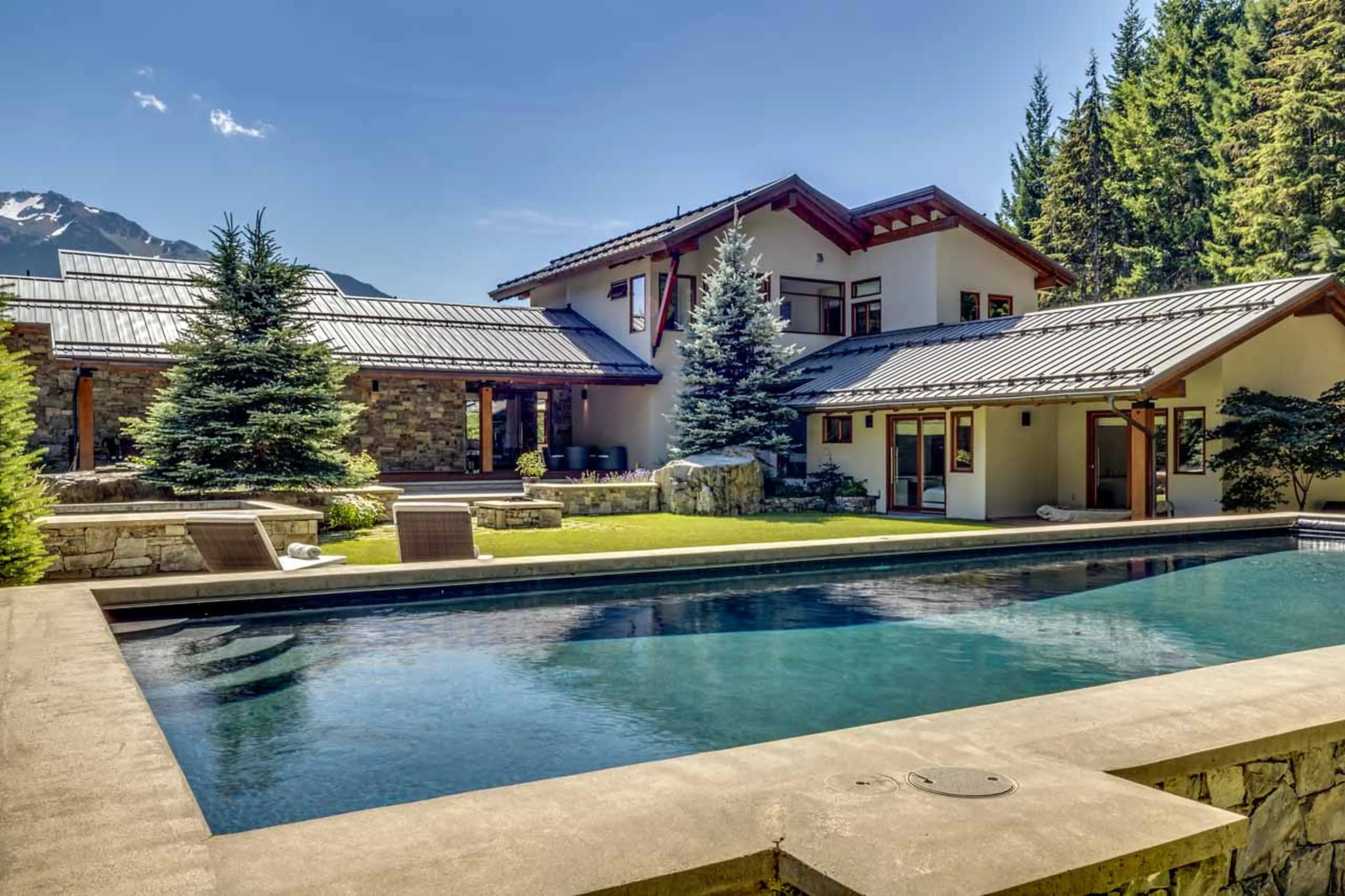 Outdoor pool at Belmont Estate in Whistler