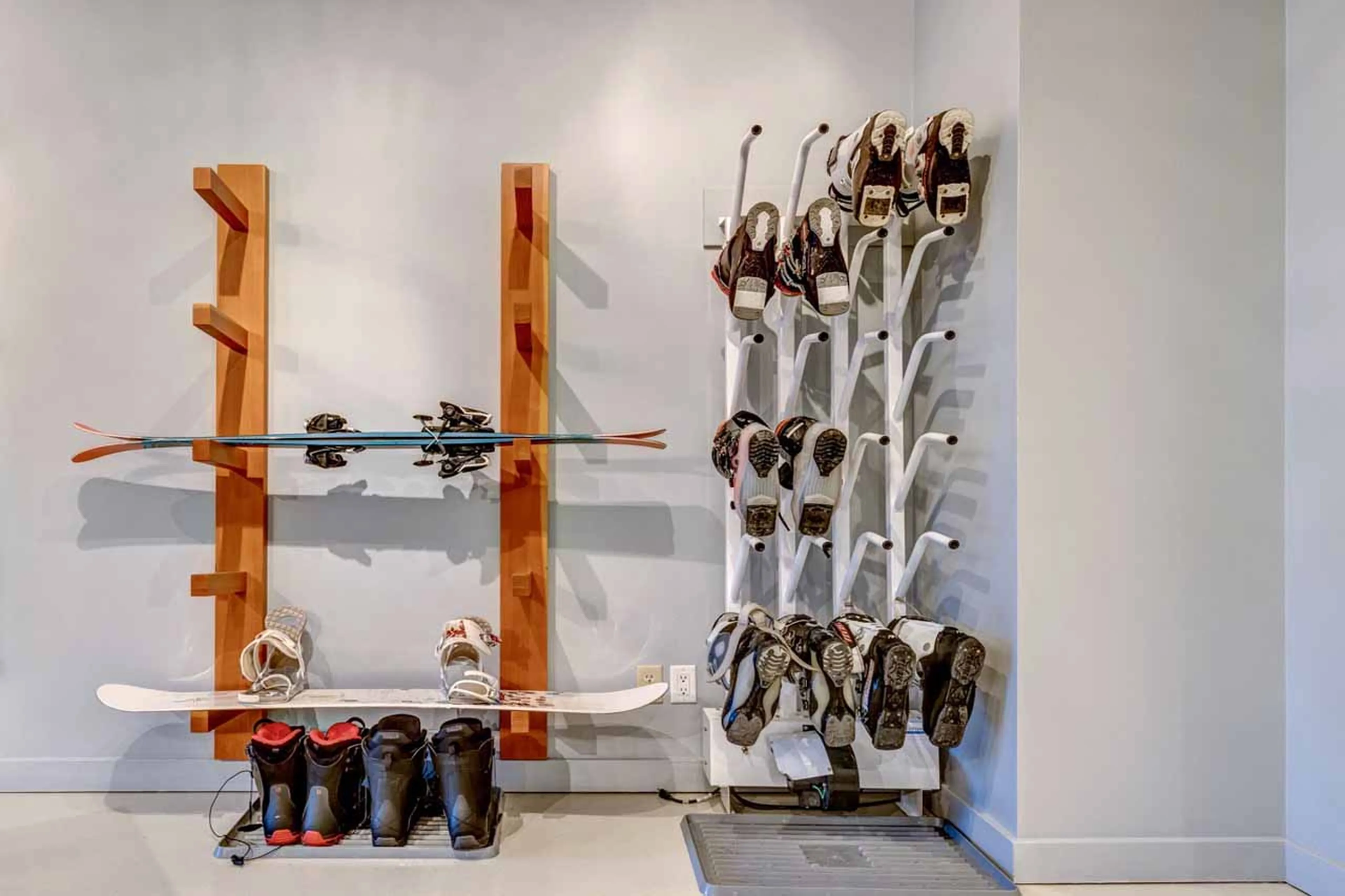 Ski room at Belmont Estate in Whistler