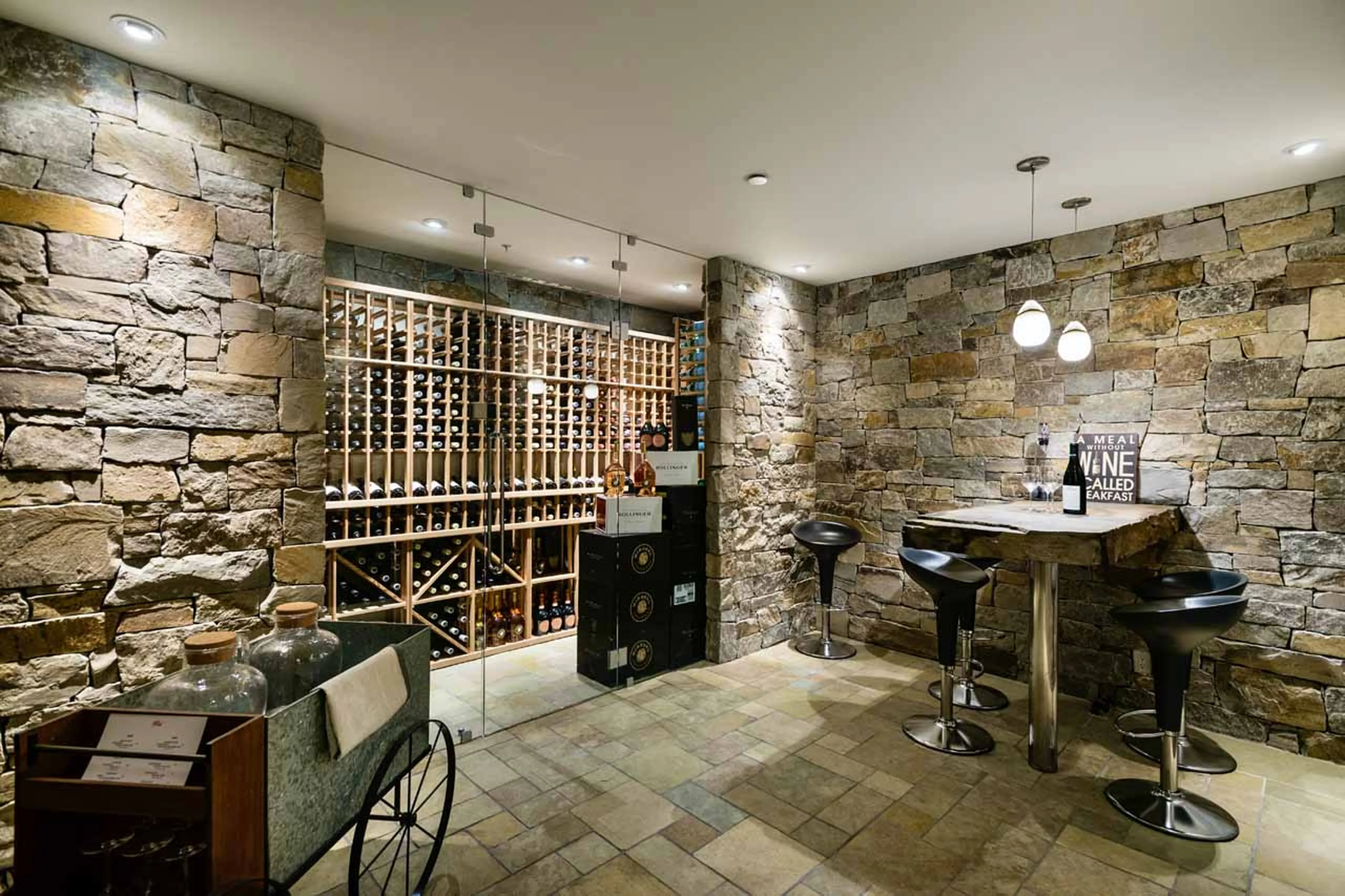 Wine cave at Belmont Estate in Whistler