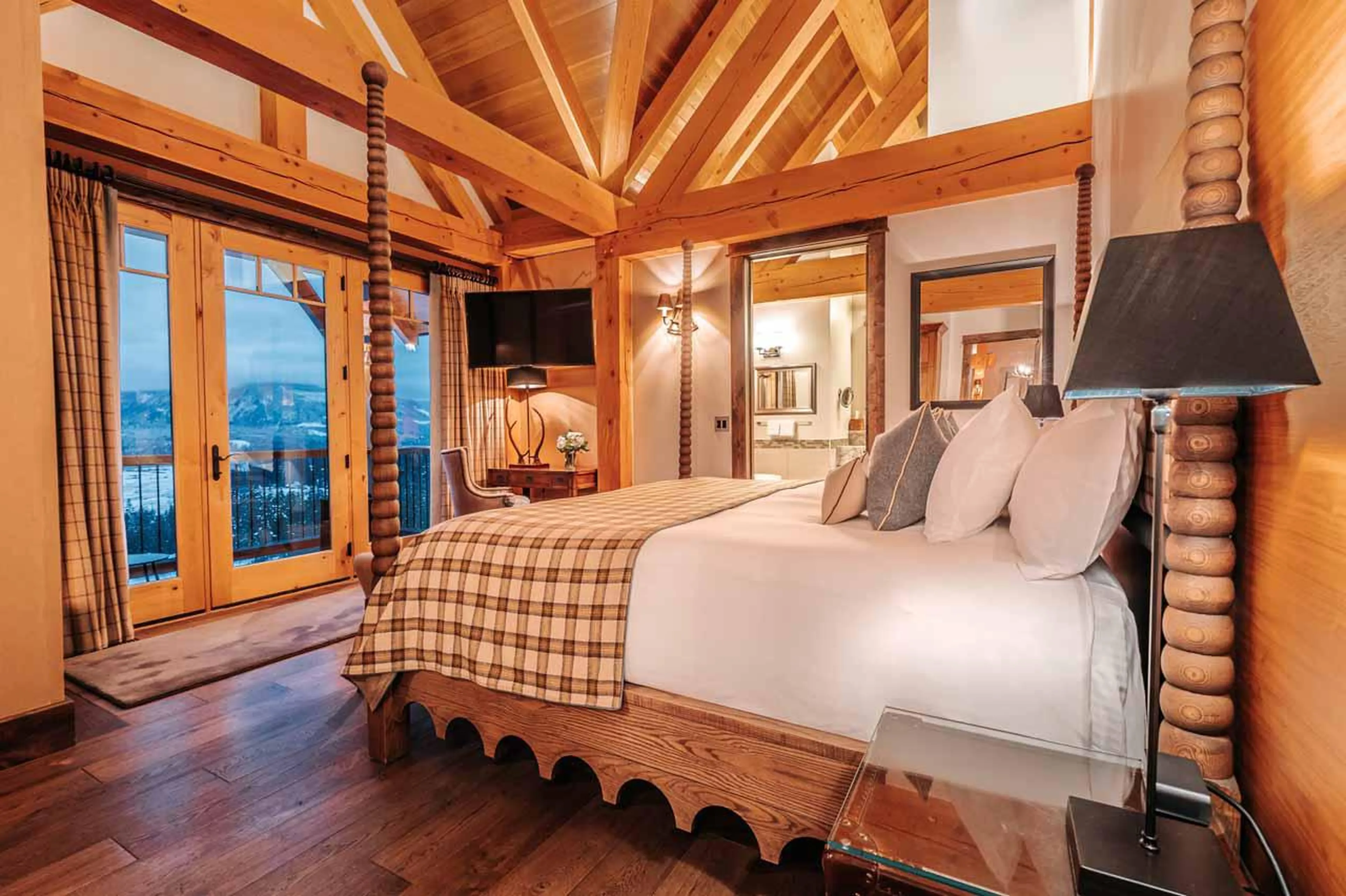 Bedroom three with bathroom at Bighorn in Revelstoke