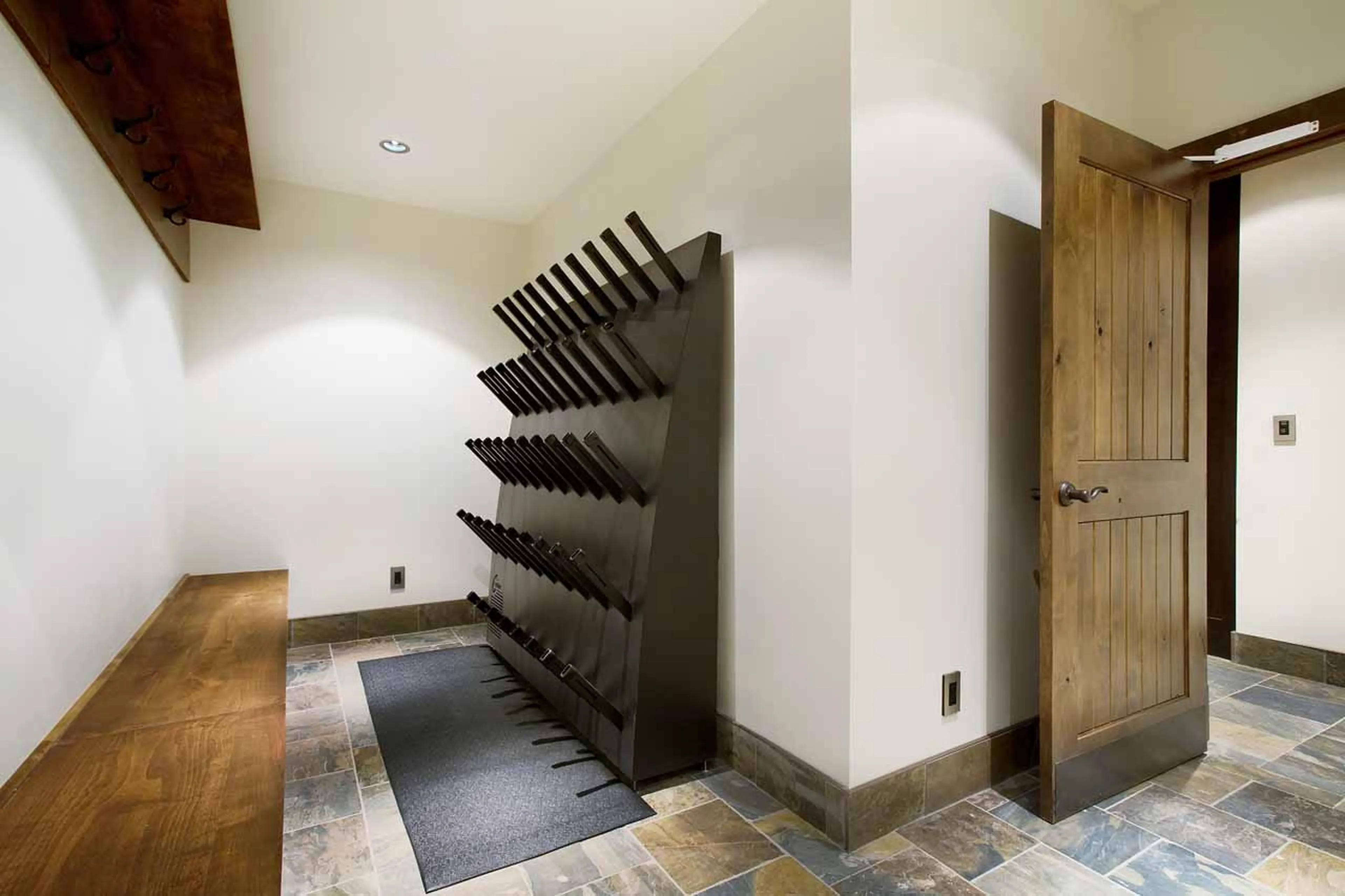 Ski room with boot warmers at Bighorn in Revelstoke