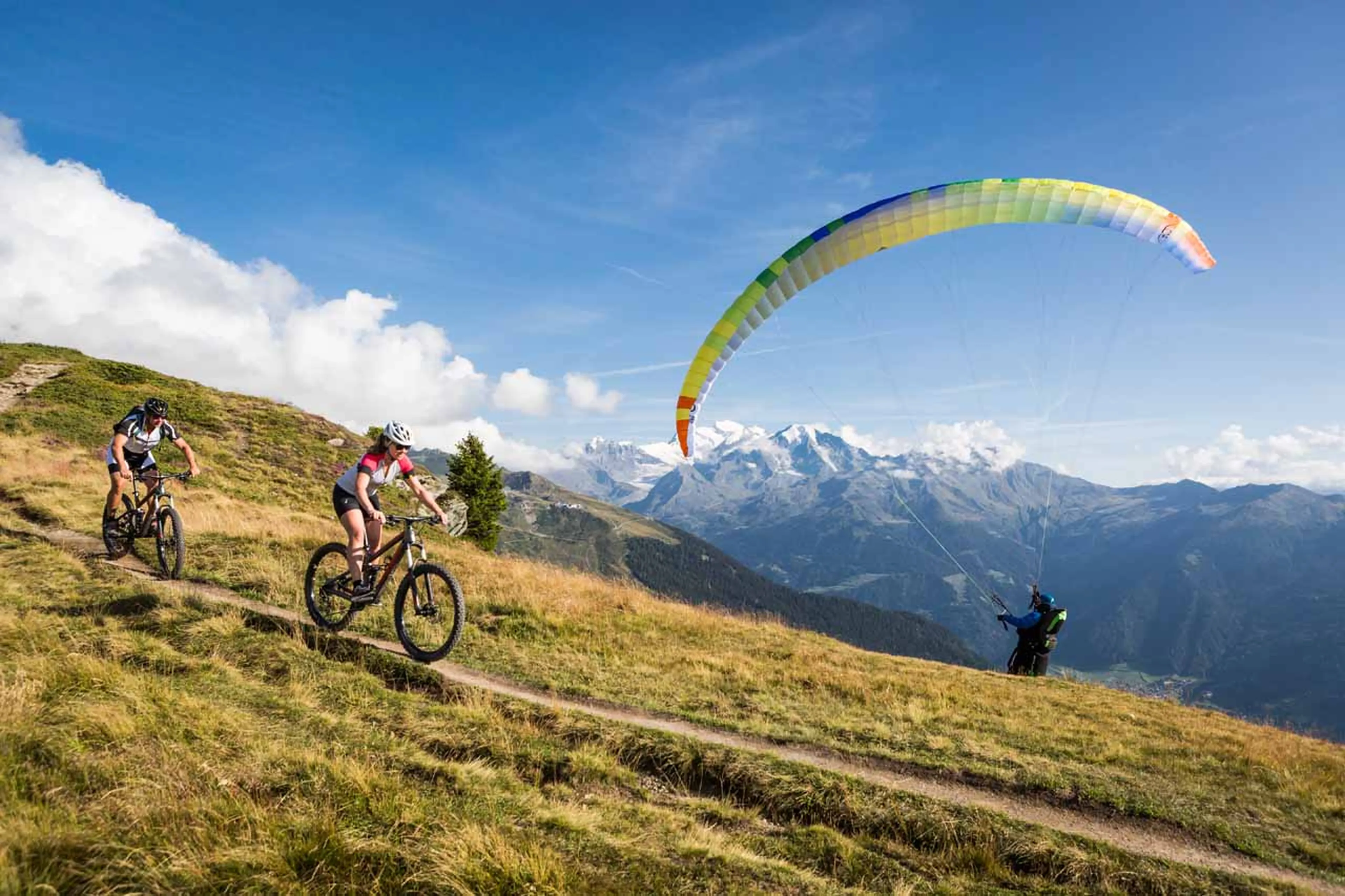 Mountain biking in Verbier in summer