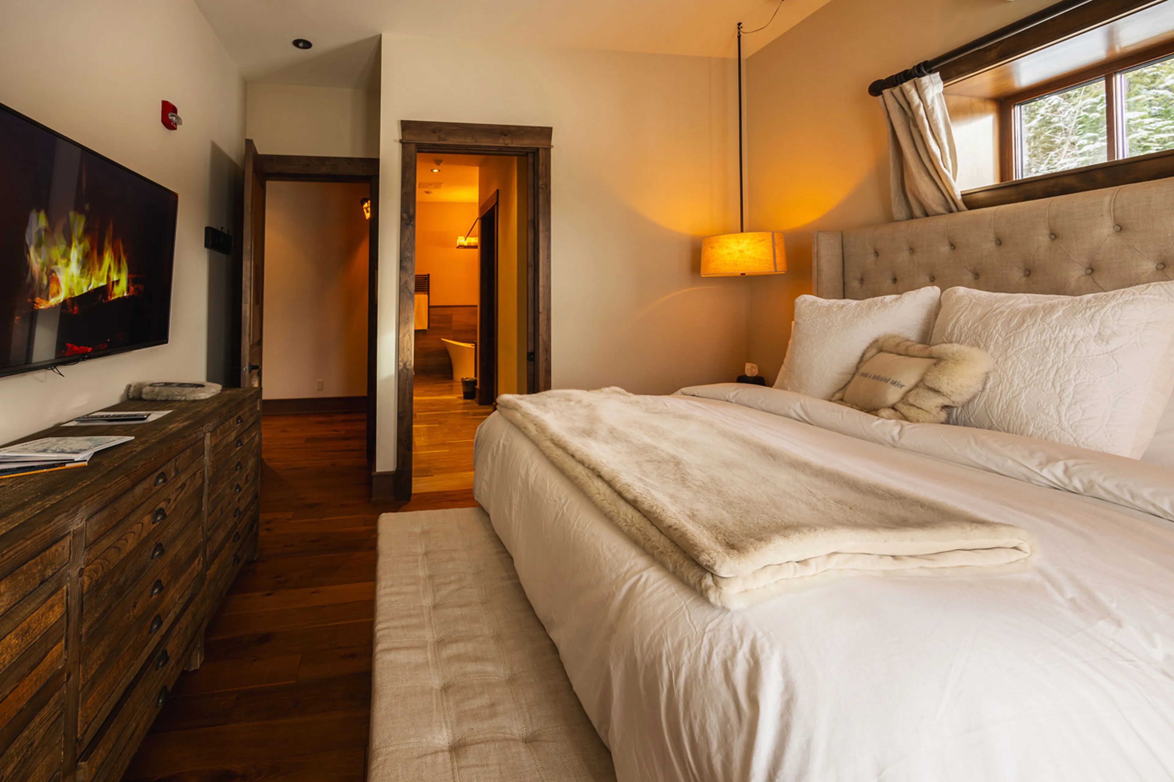 William van Horn bedroom at Bison Lodge in Revelstoke