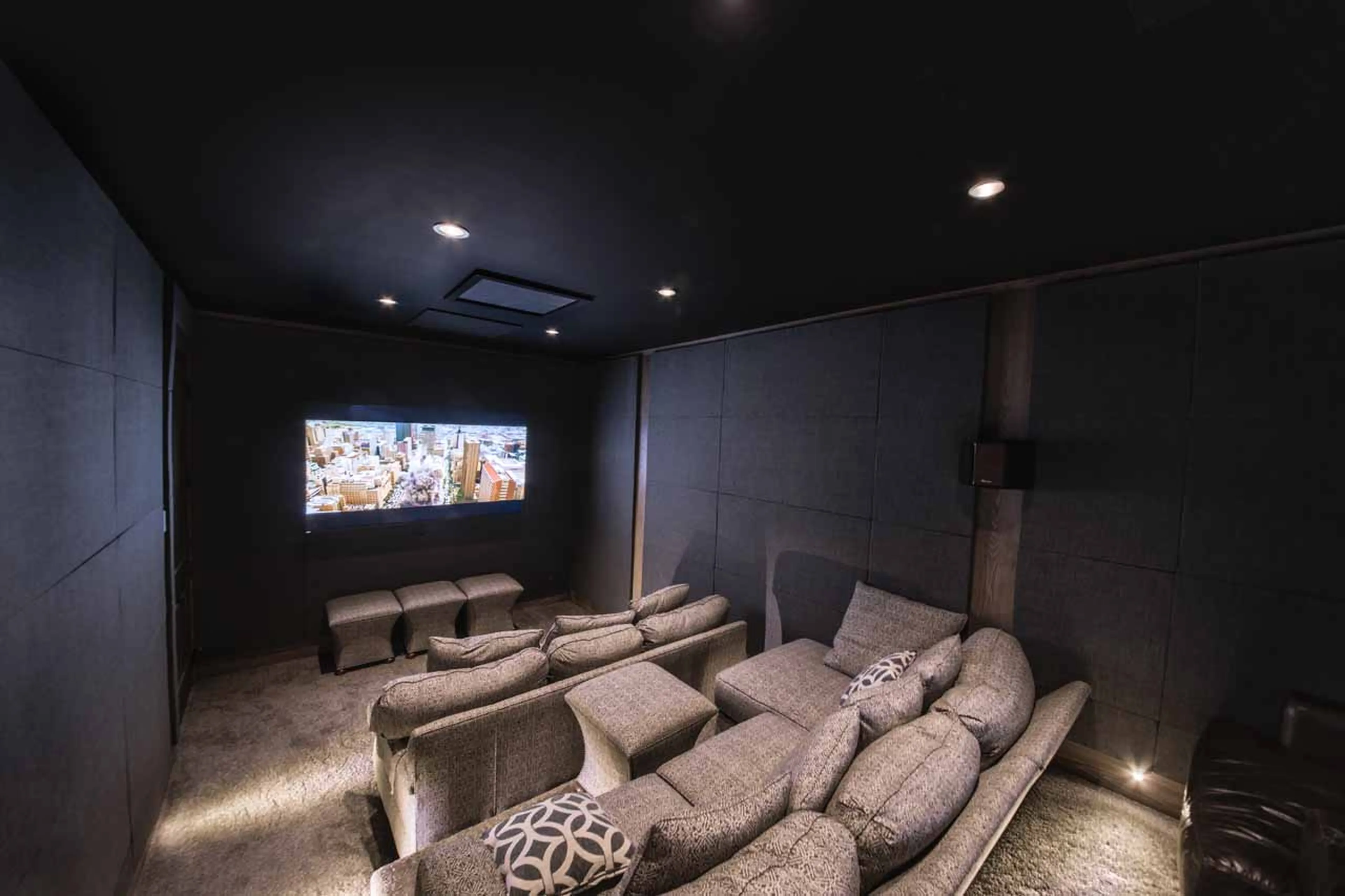 Cinema room at Bison Lodge in Revelstoke