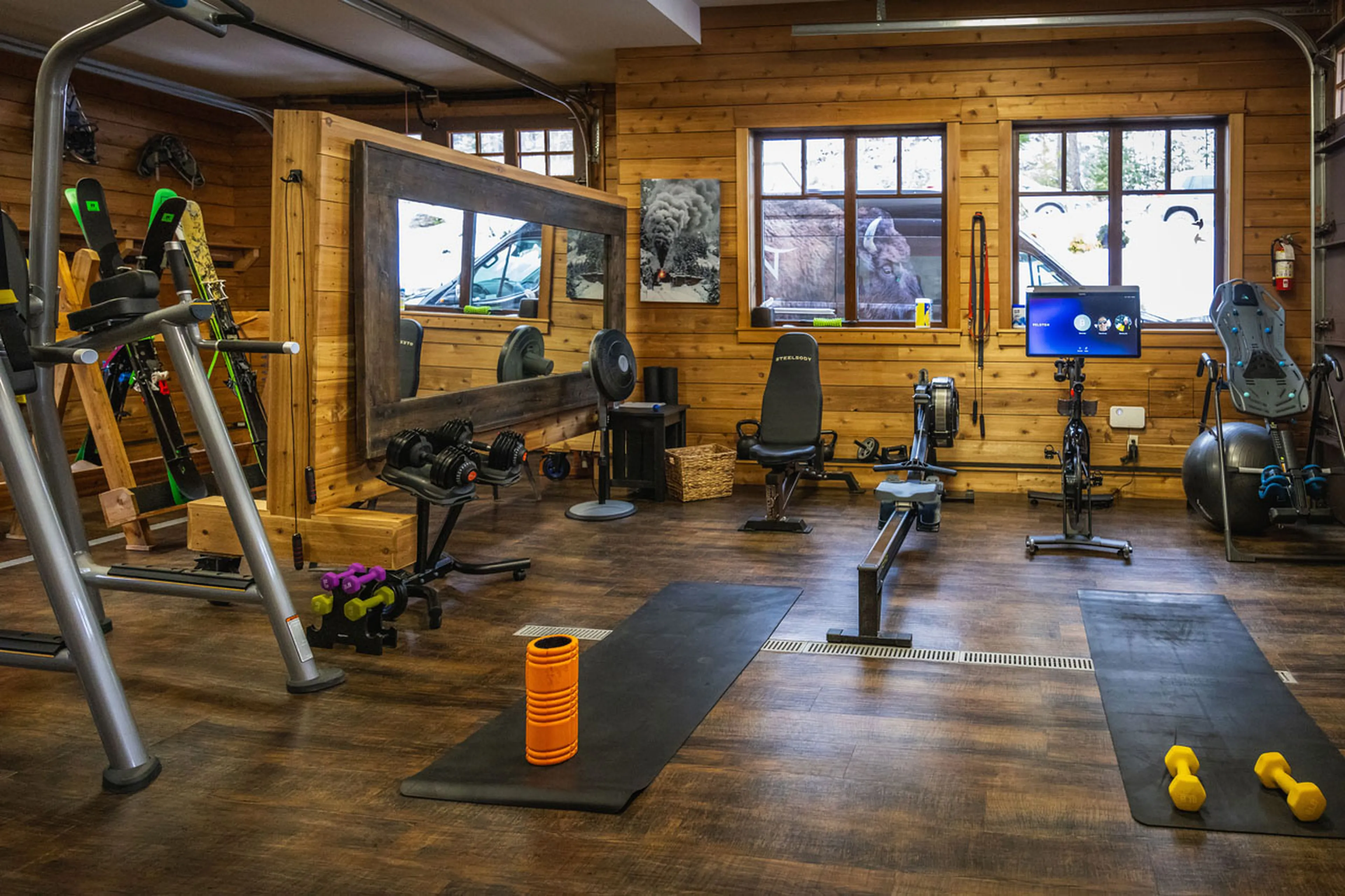 Gym at Bison Lodge in Revelstoke