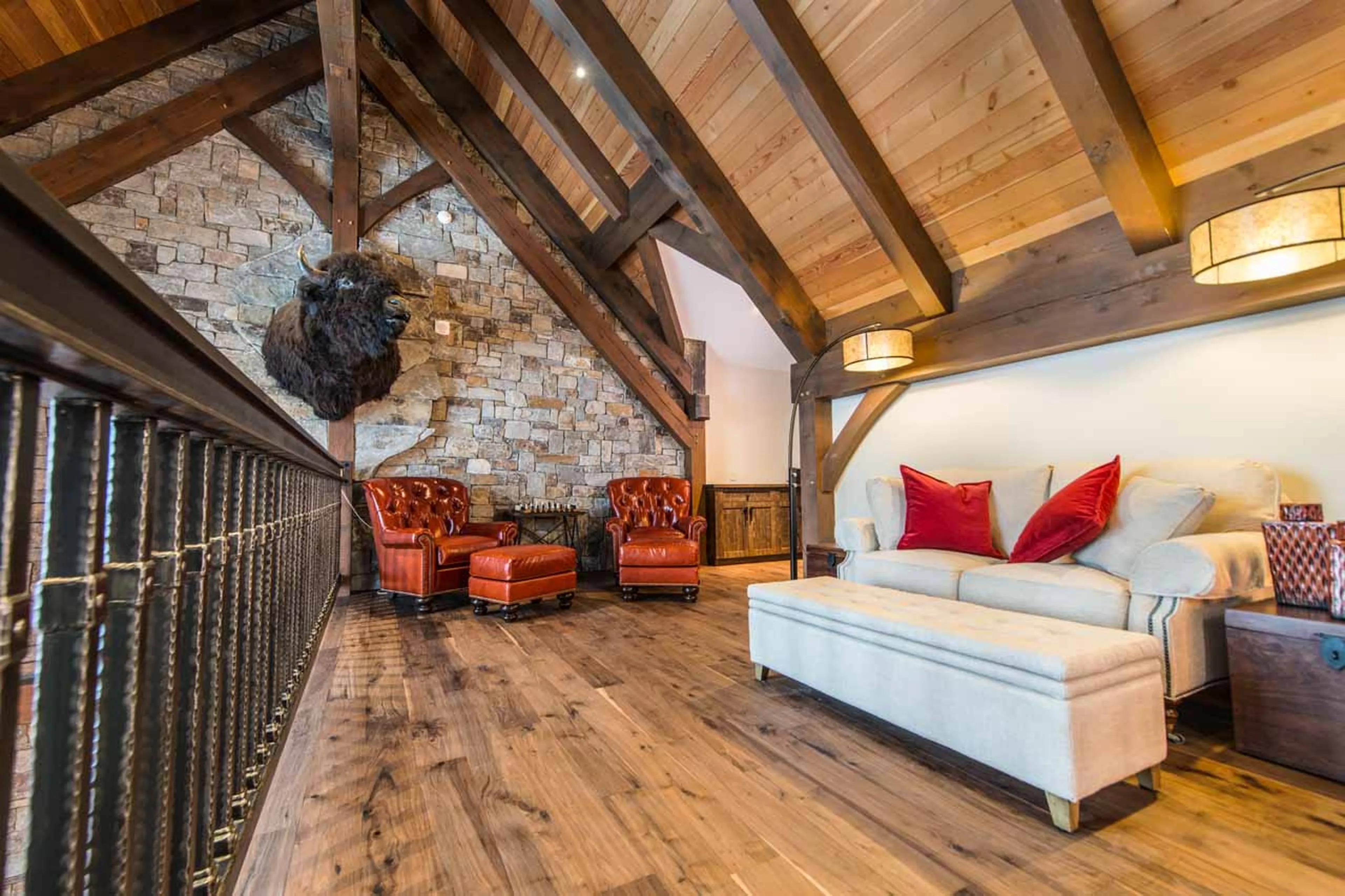 Mezzanine area at Bison Lodge in Revelstoke