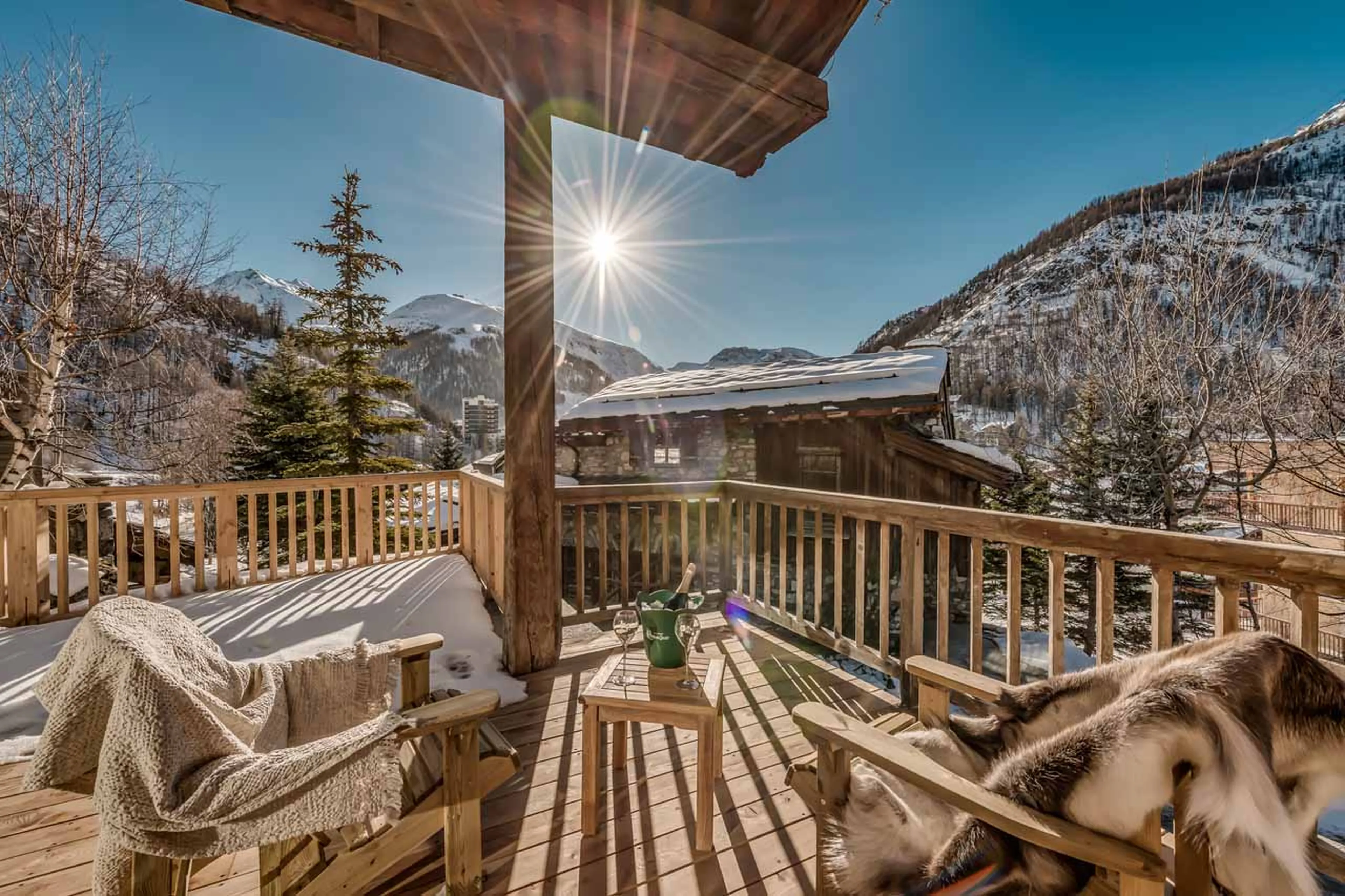 Balcony views at Chalet Blackcomb in Val d'Isere