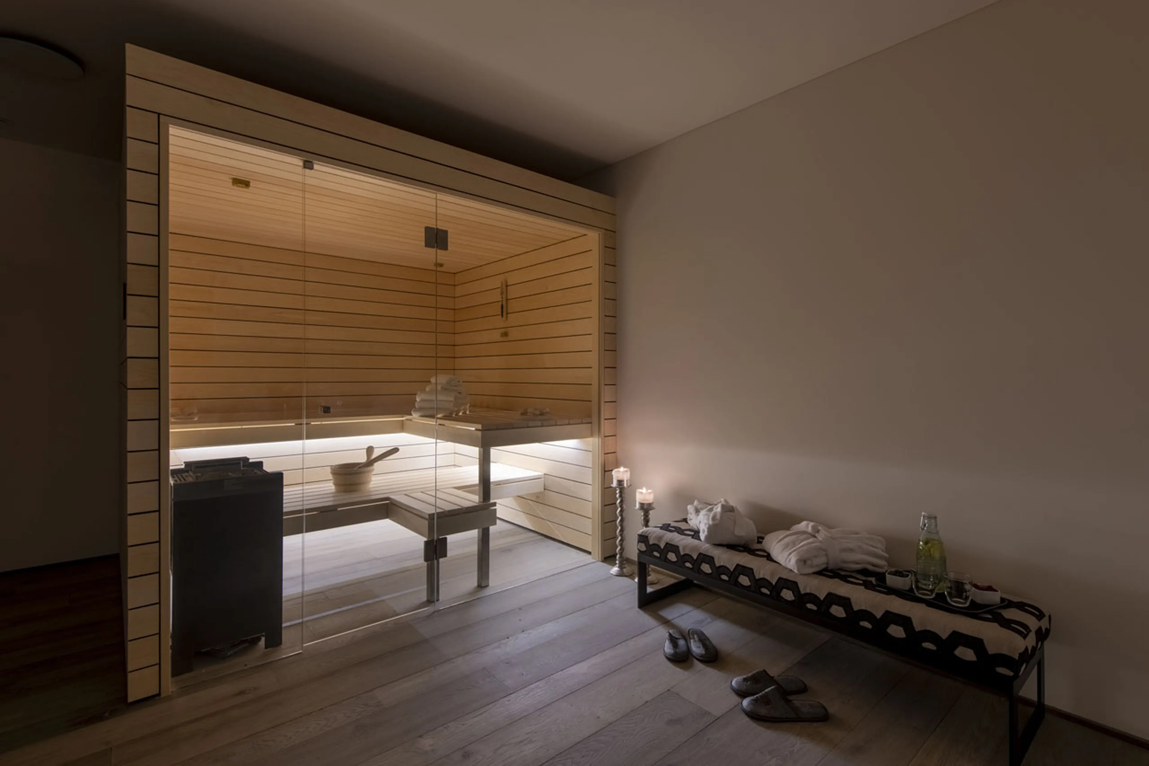 Sauna at Buelenhorn in Bortji Estate in Davos