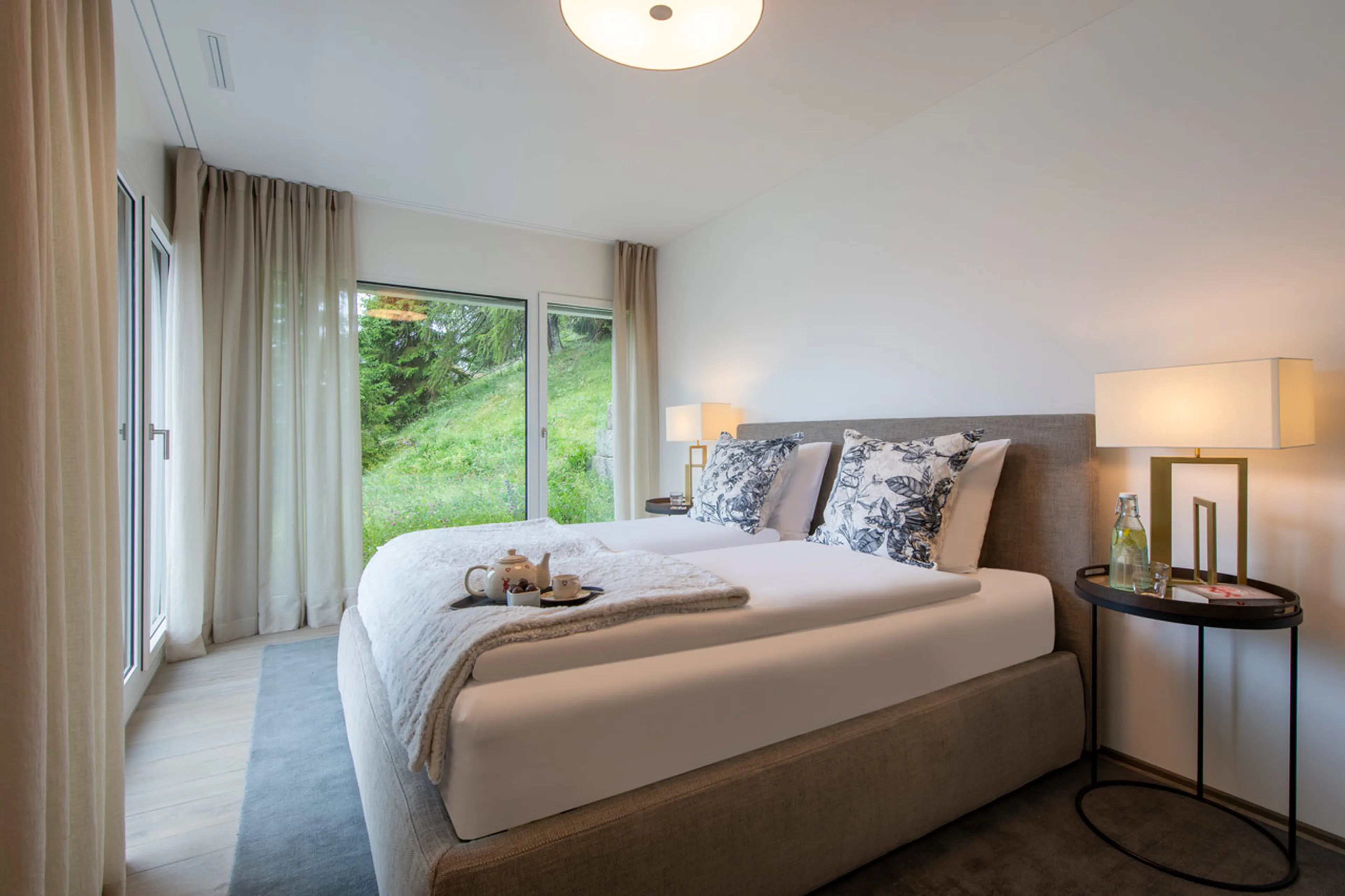 Bedroom three at Seehorn in Bortji Estate in Davos