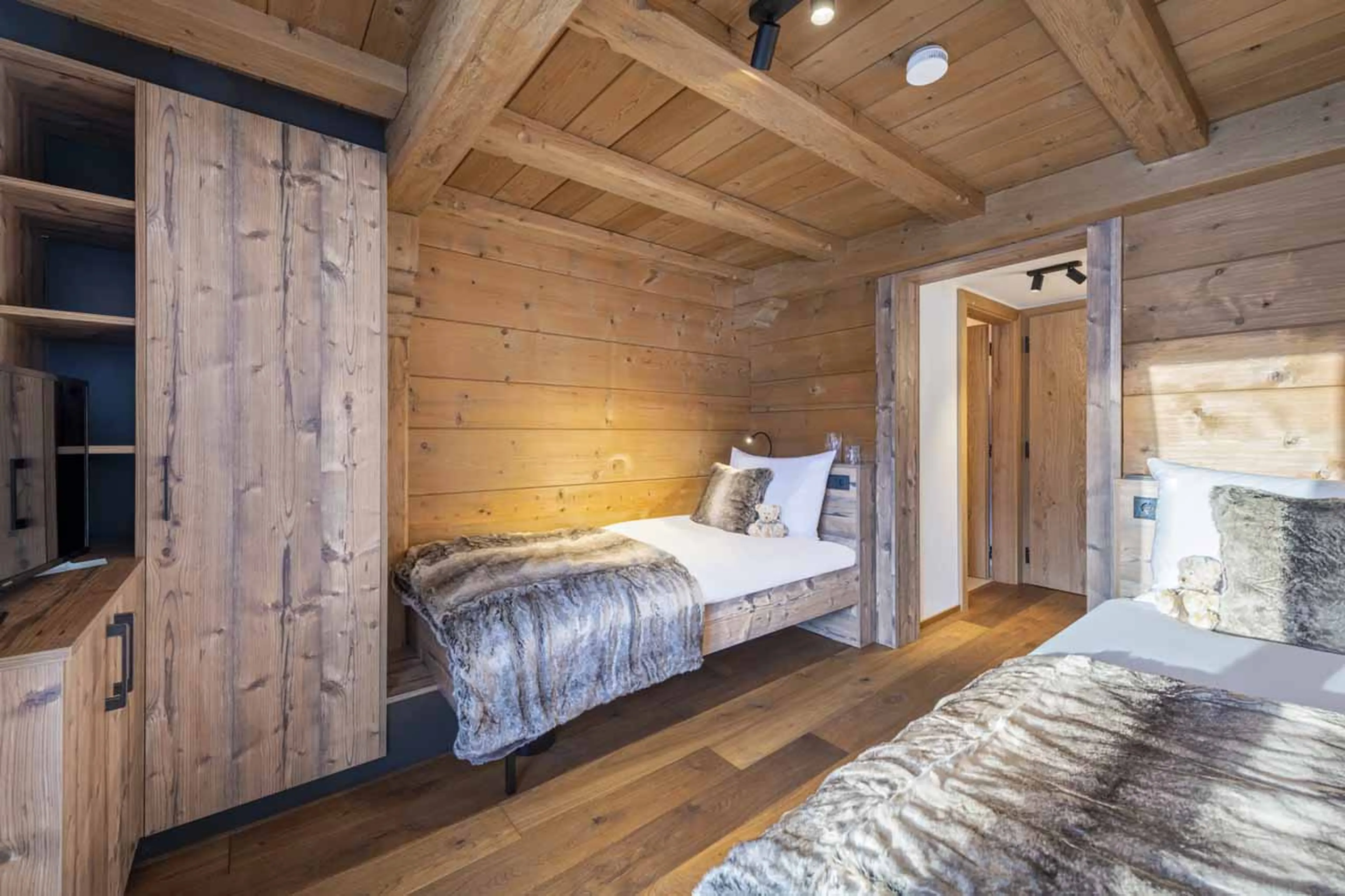 Bedroom two at Buhlhof Penthouse in Lech