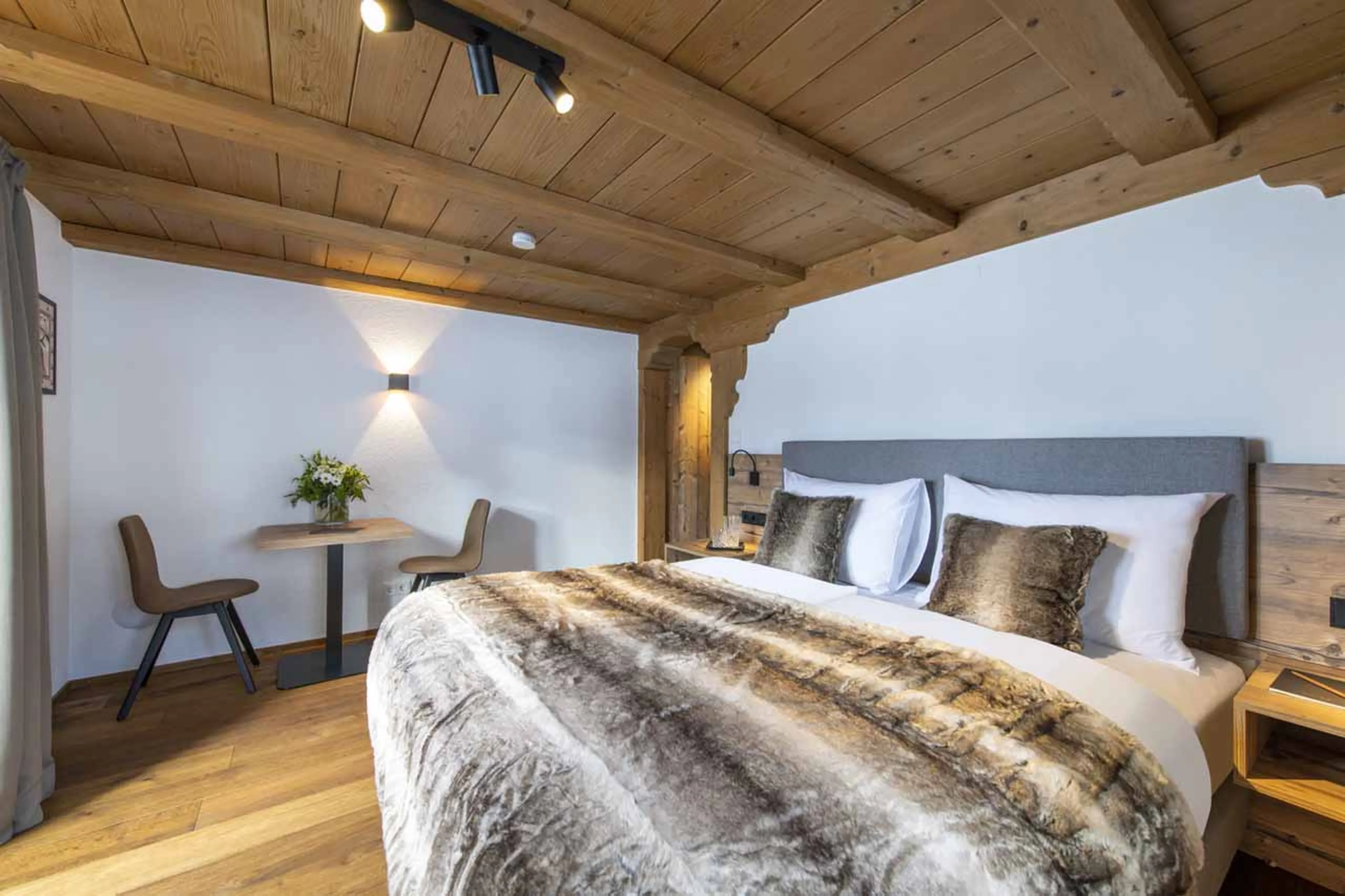 Bedroom four at Buhlhof Penthouse in Lech