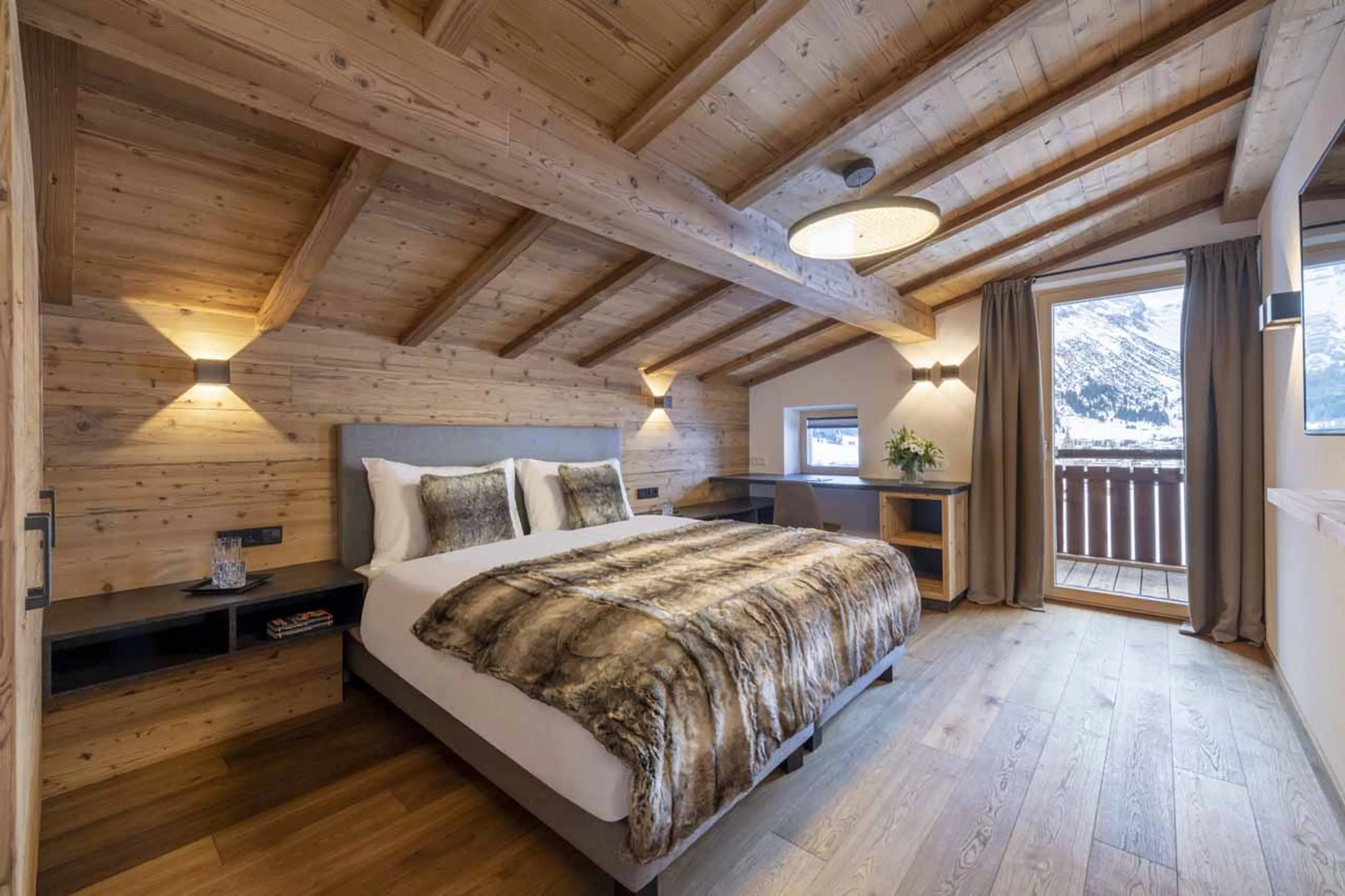 Bedroom six at Buhlhof Penthouse in Lech