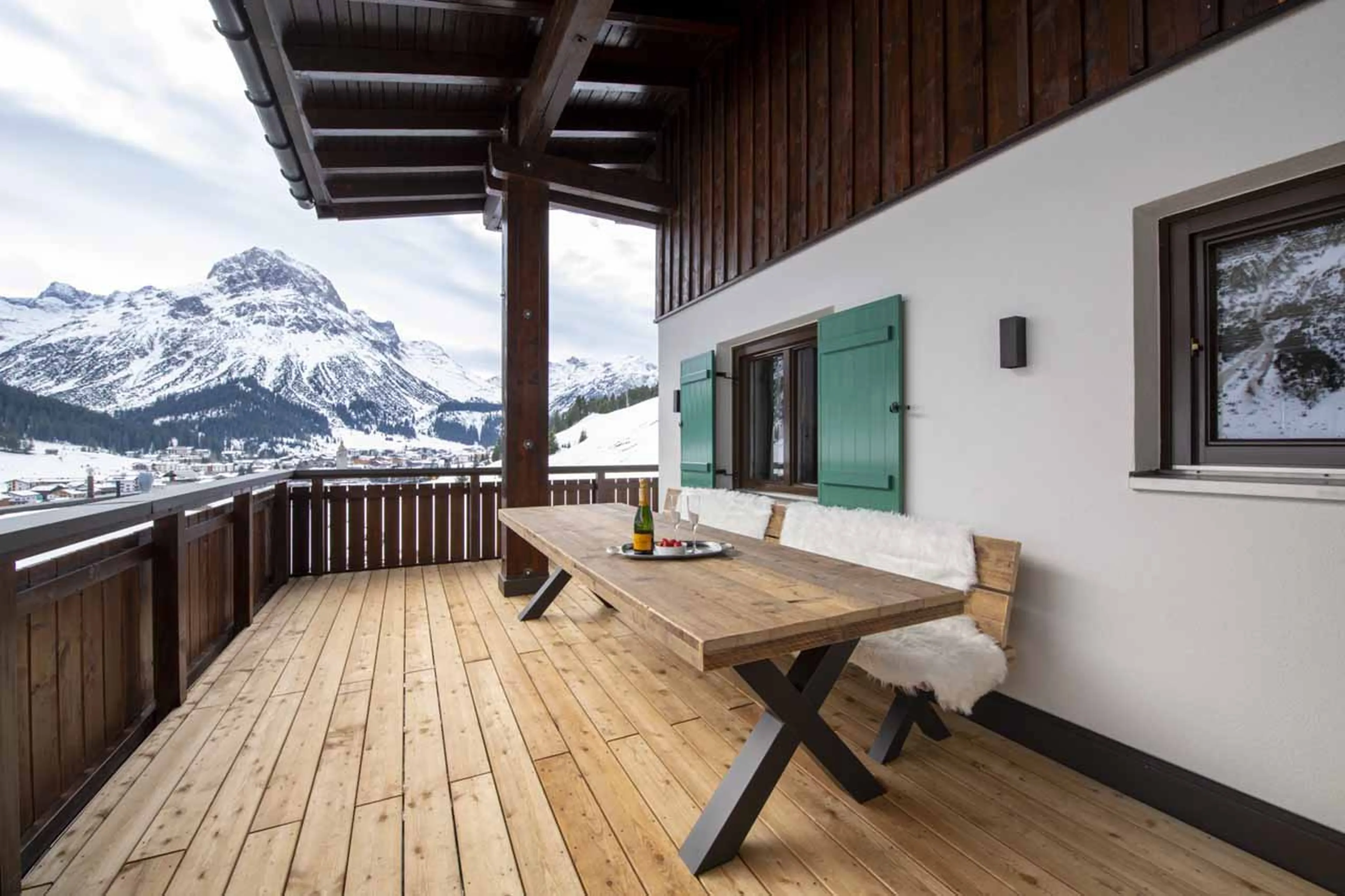 Balcony of Buhlhof Penthouse in Lech