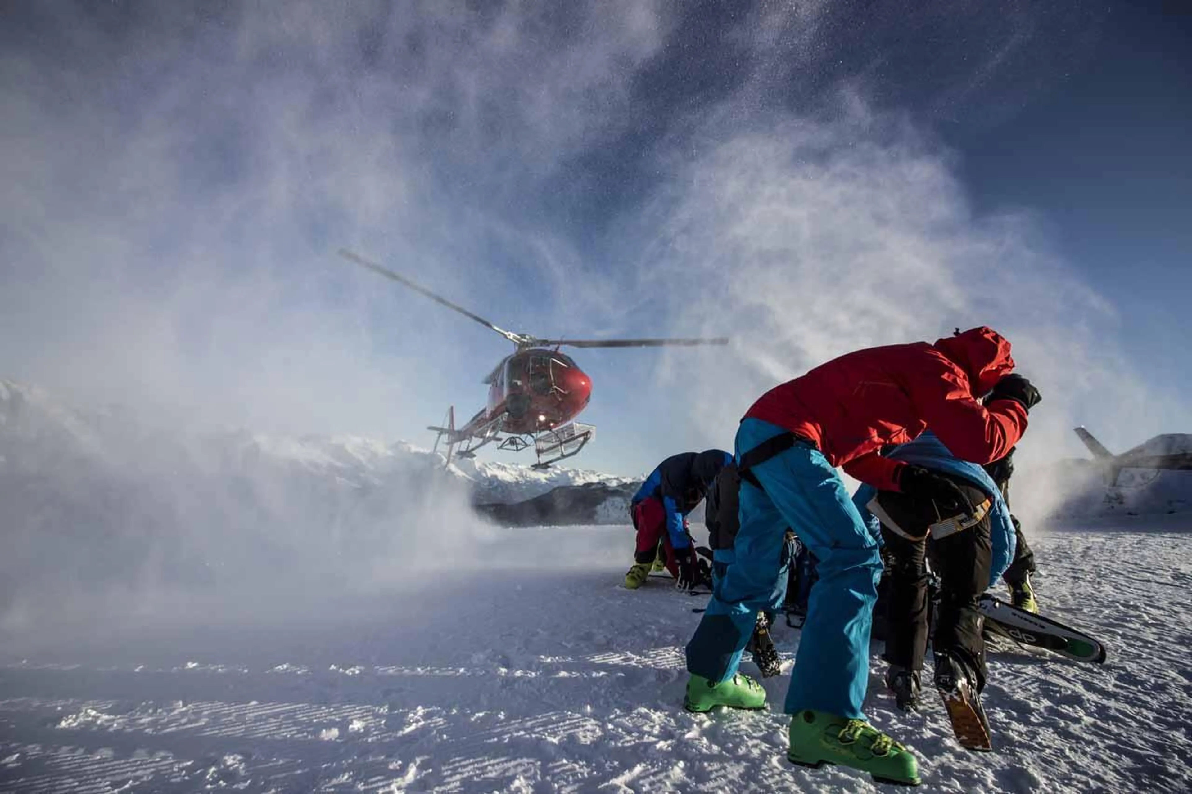 Heli ski pick up at Cabane Tortin, Verbier