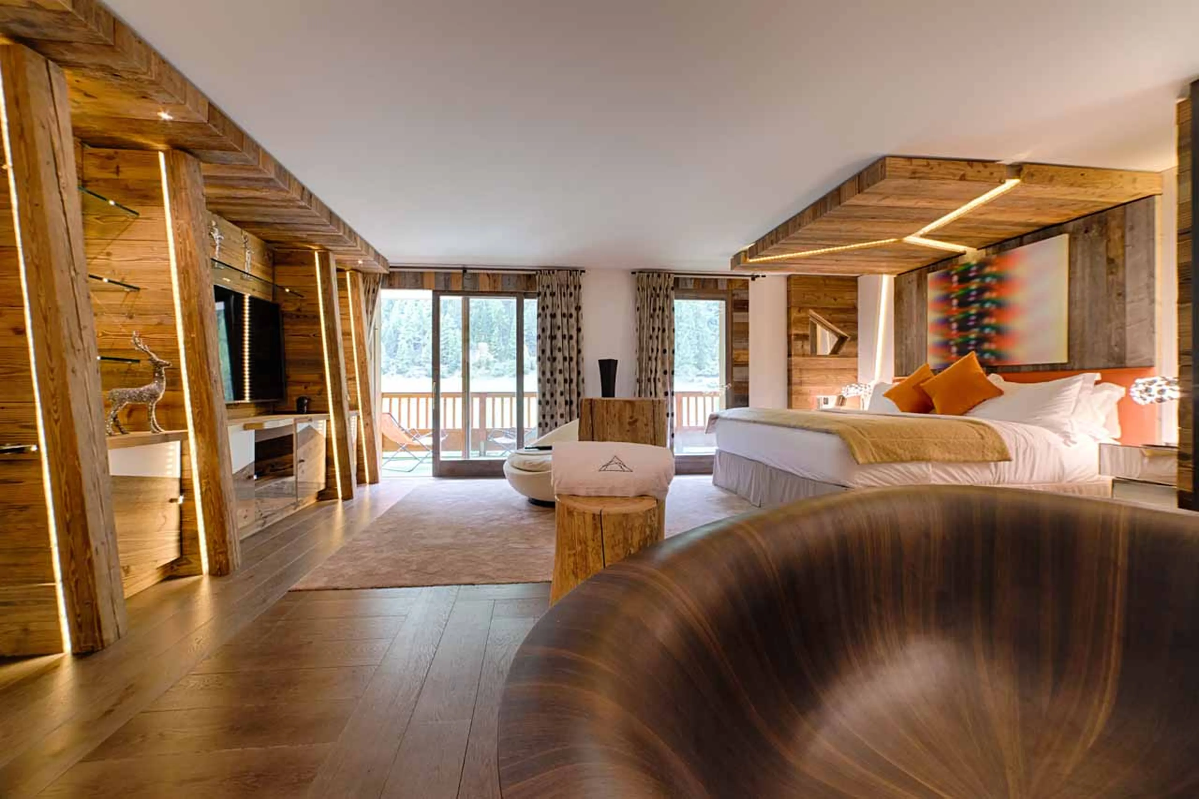 Balcony access at Apartment Cap Crystal Lodge in Tignes