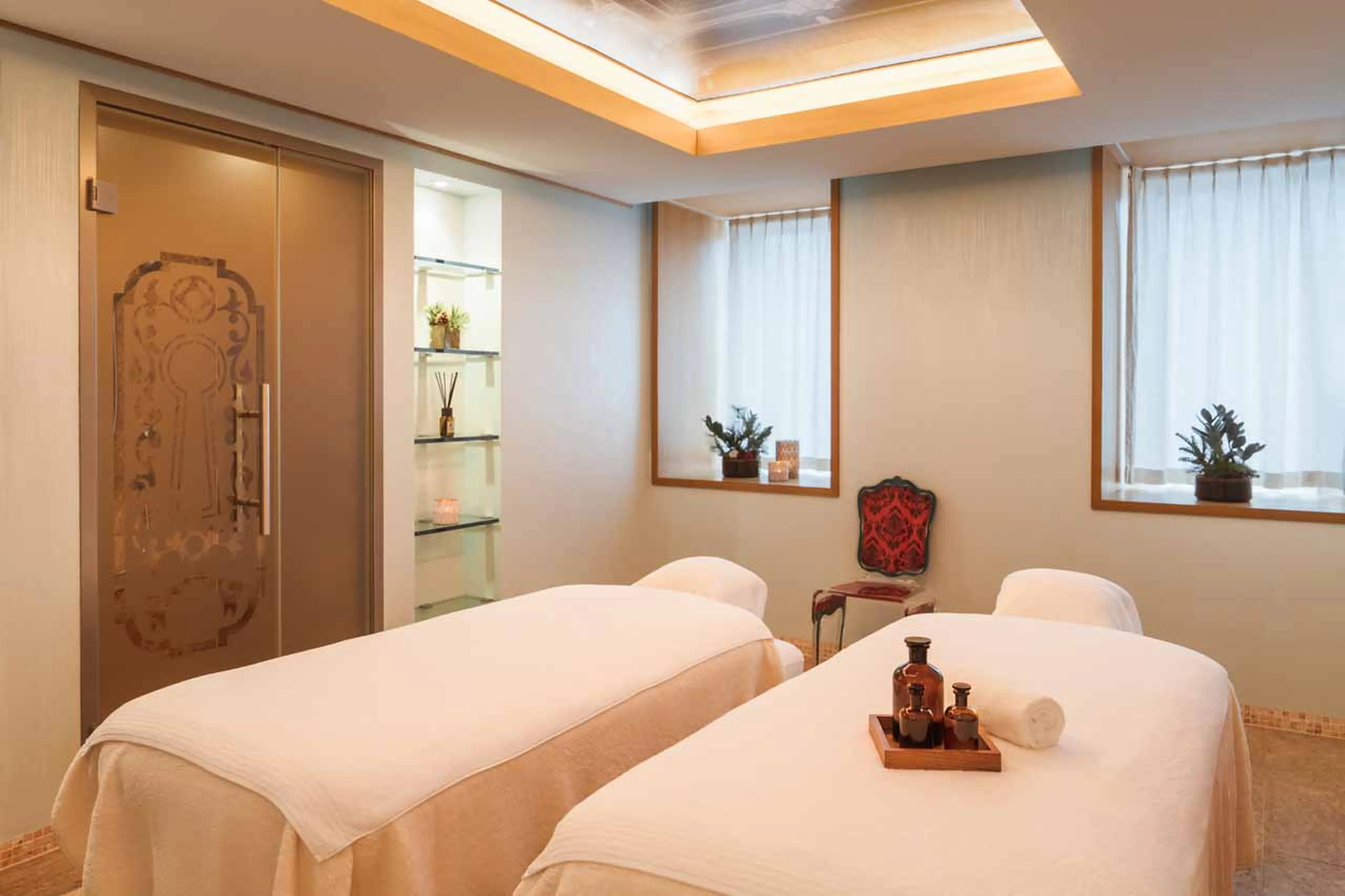 Spa massage room at the Carlton Penthouse in St Moritz