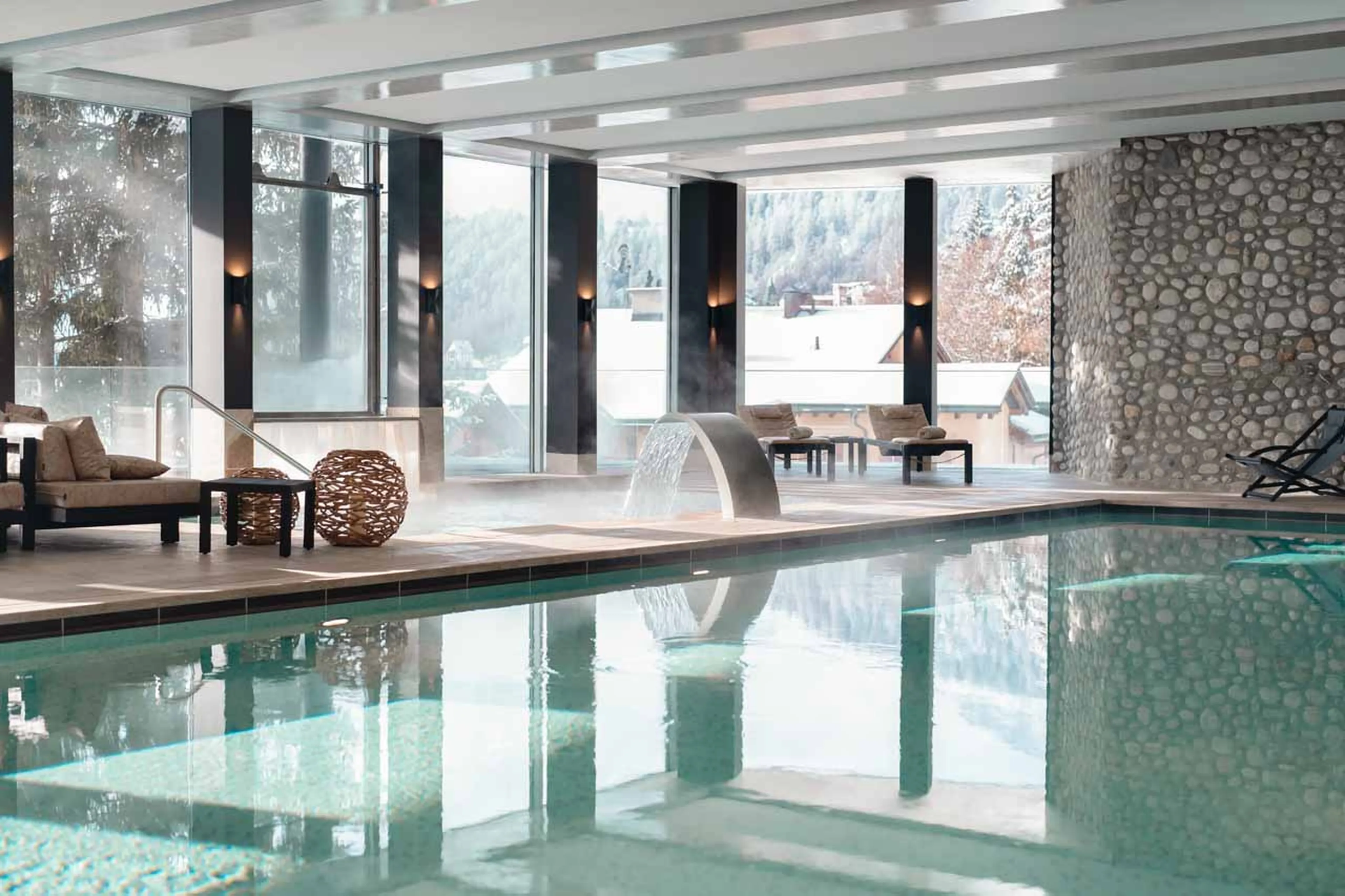 Spa pool at the Carlton Penthouse in St Moritz