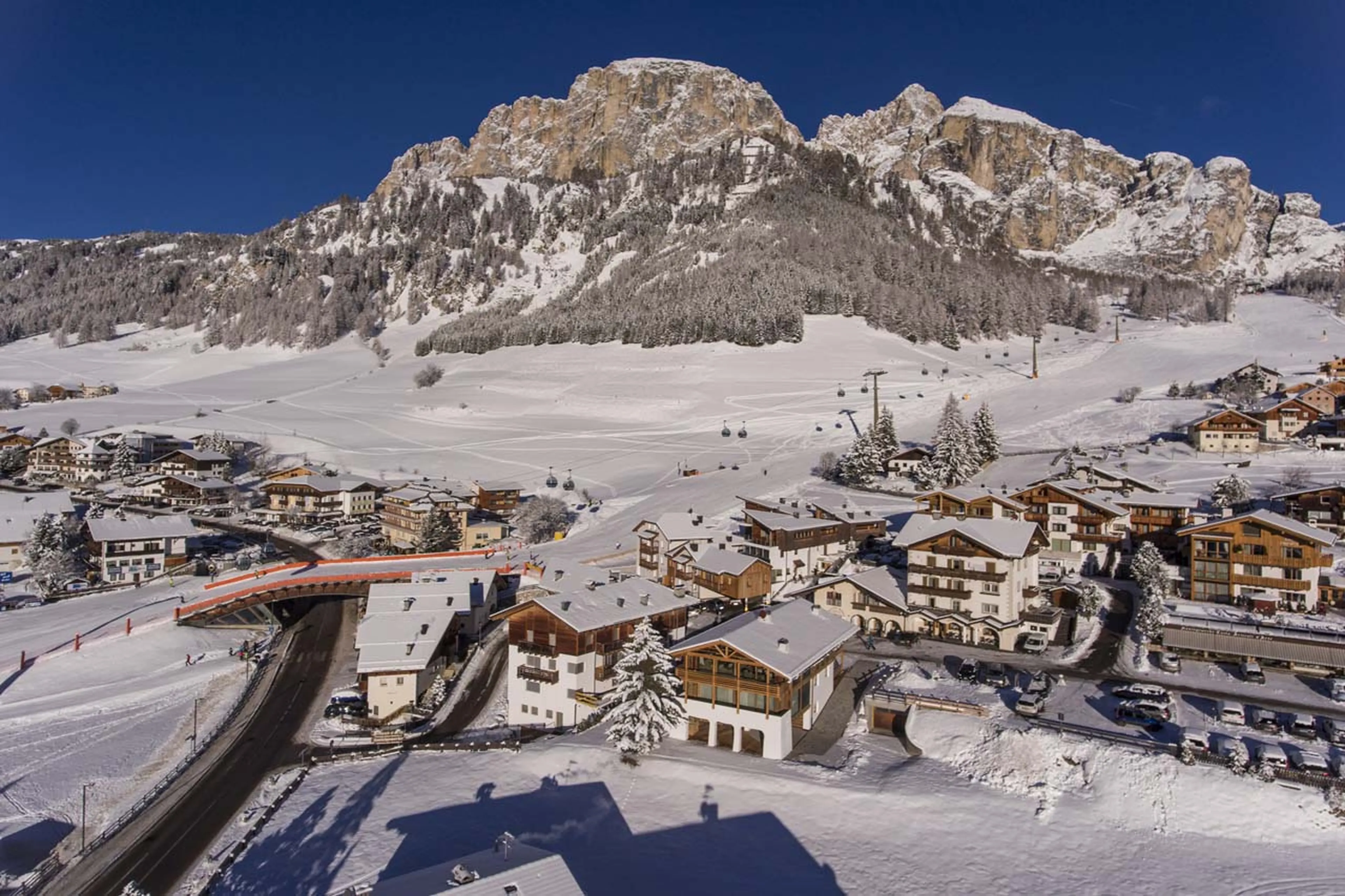 Aerial view of Casa Feroze in Alta Badia