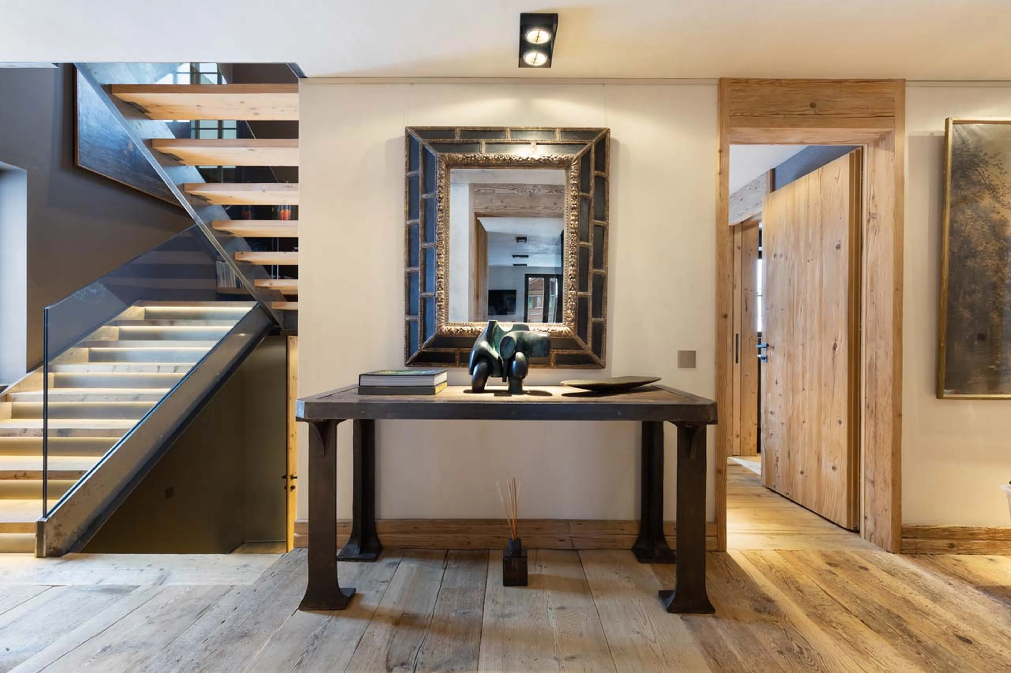 Entrance hall at Casa Promenade in Gstaad