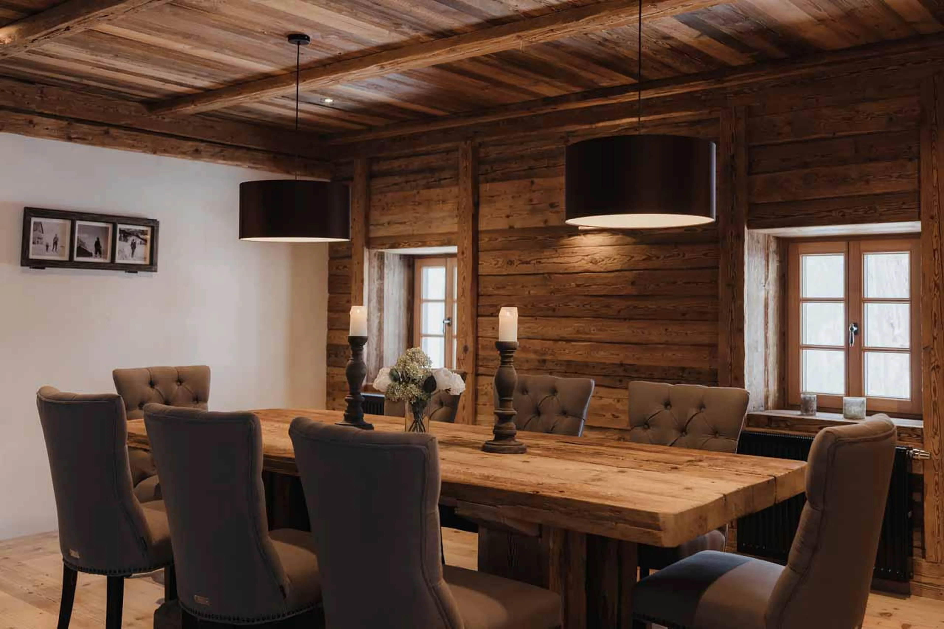 Dining table at Casa Tra Cime in Arabba