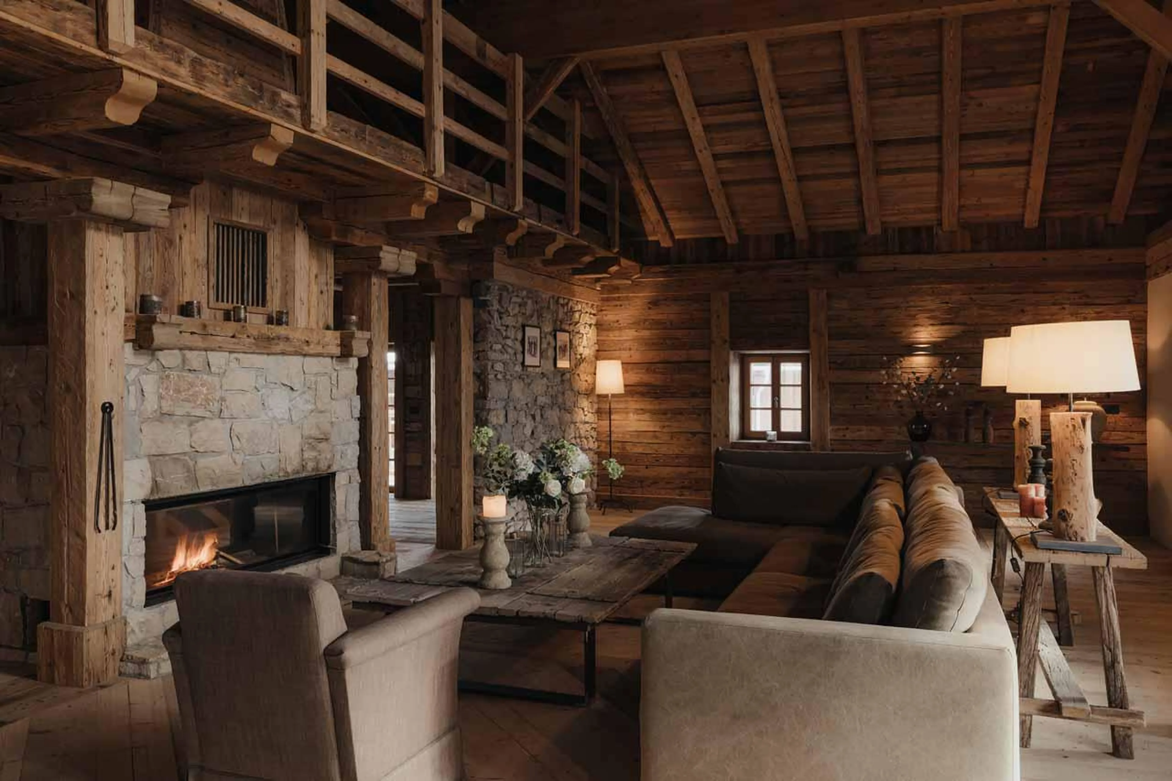 Living area at Casa Tra Cime in Arabba