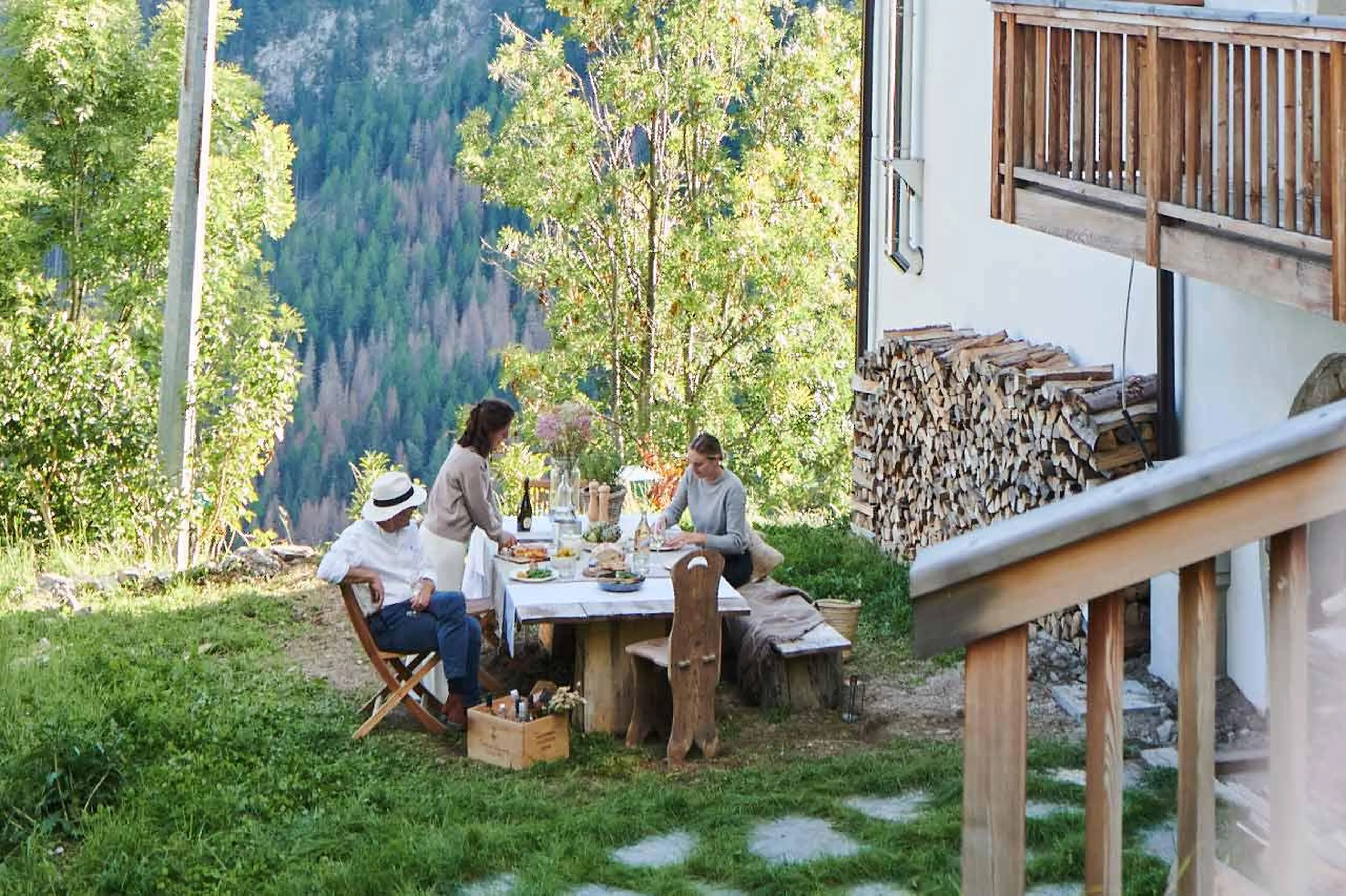 Terrace at Casa Tra Cime in Arabba