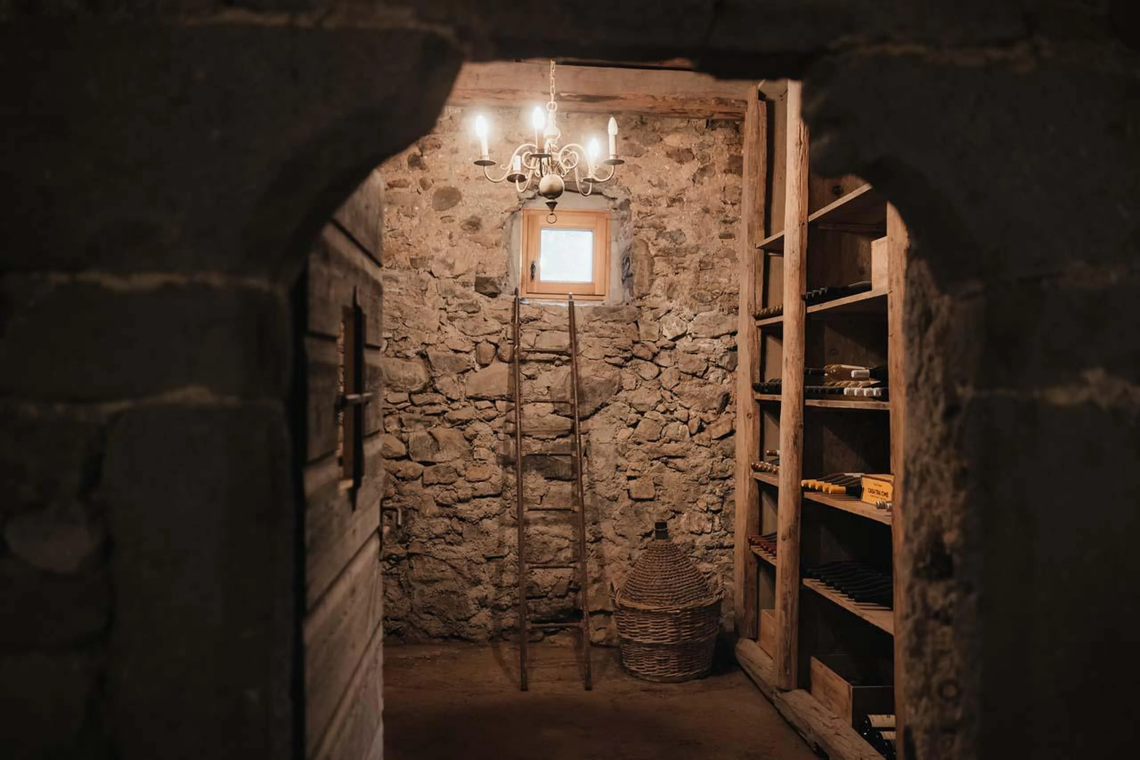 Wine cellar at Casa Tra Cime in Arabba
