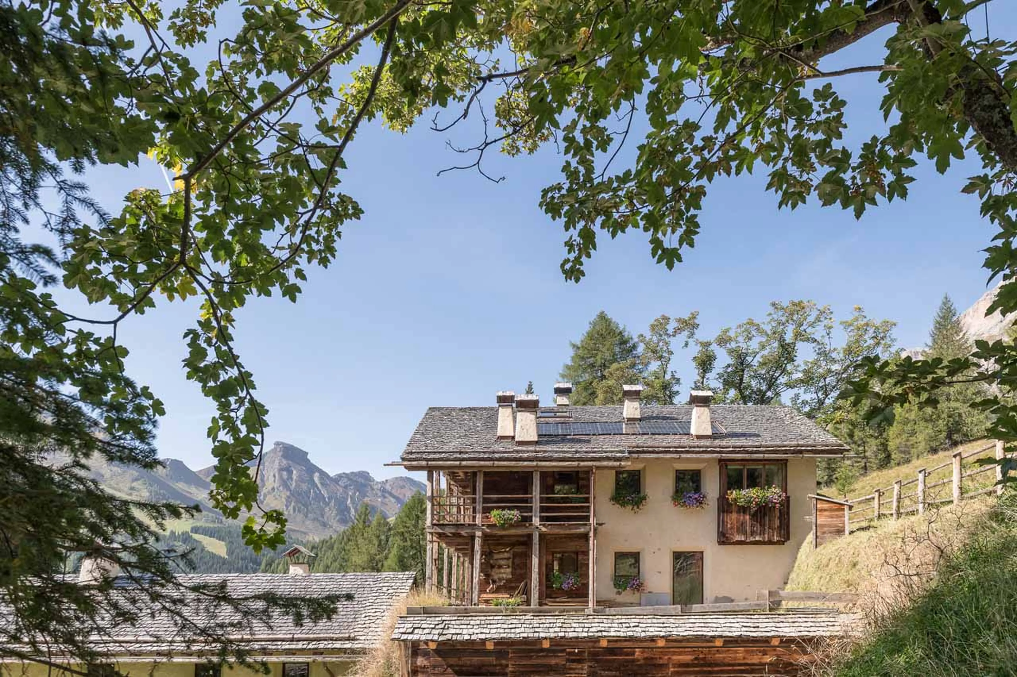 Summer view of Cesa del Louf in Arabba