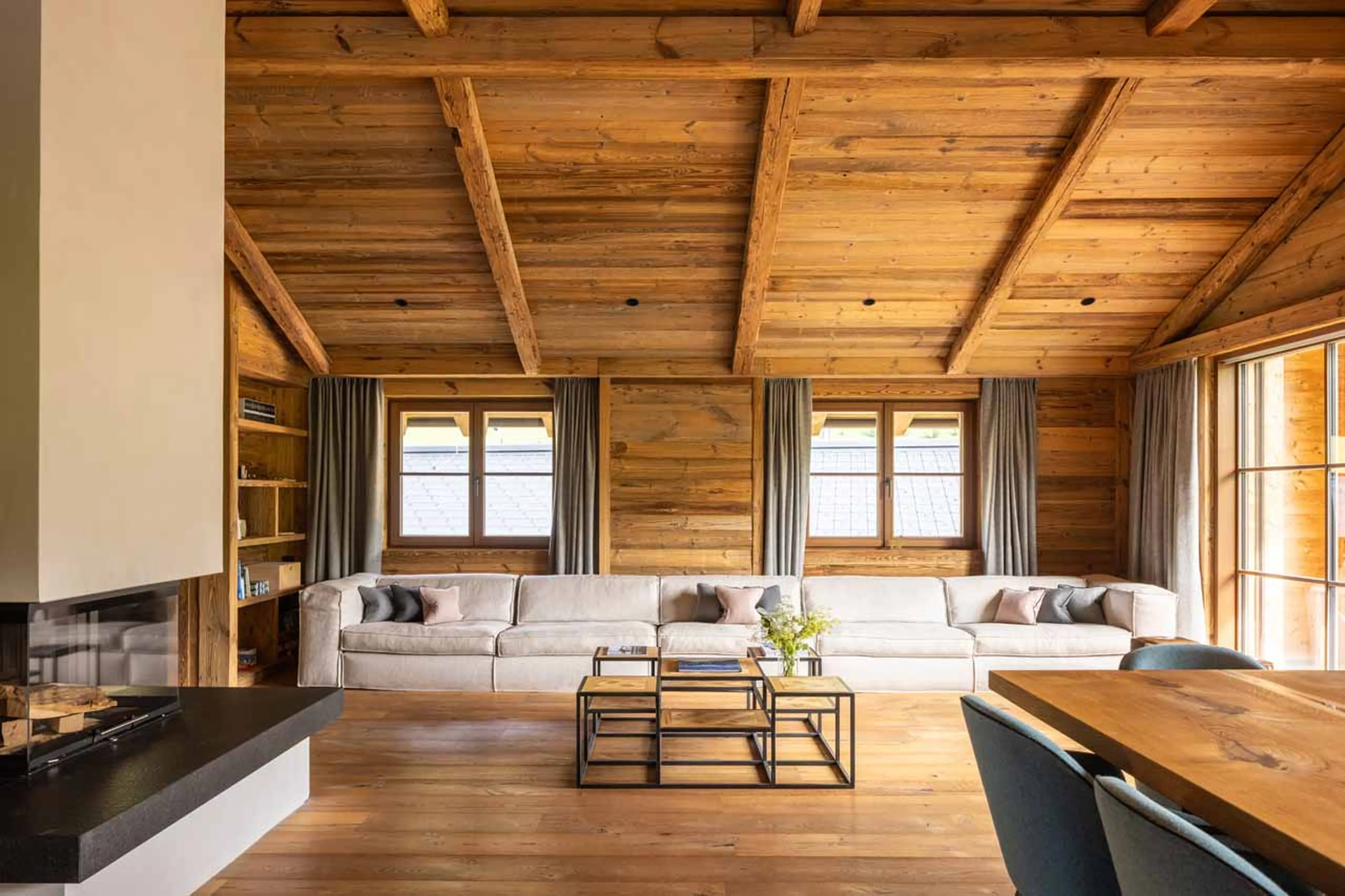 Living area sofas at Chalech 3 in Lech