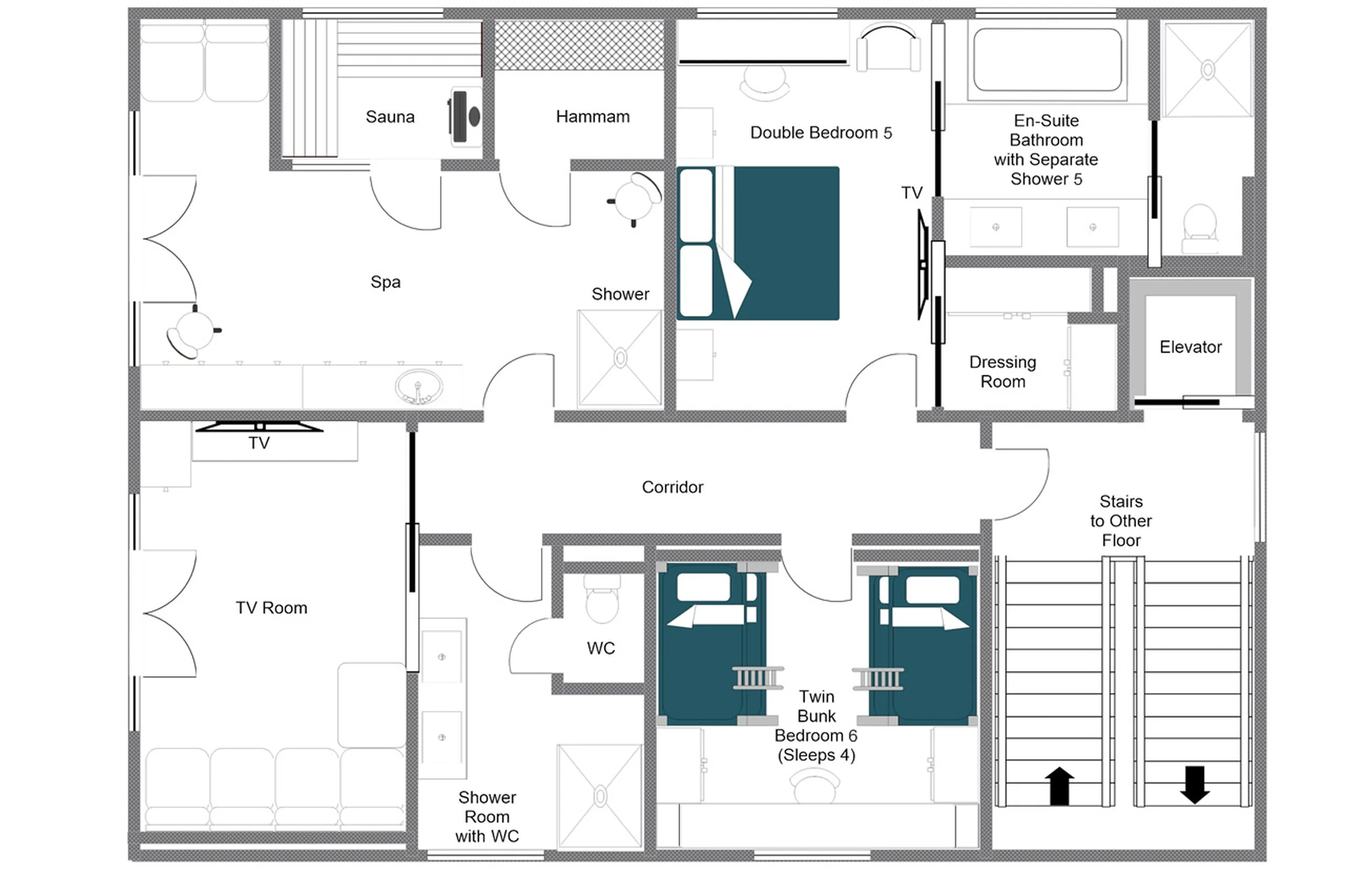 Level 0 floor plan of Chalech 4 in Lech