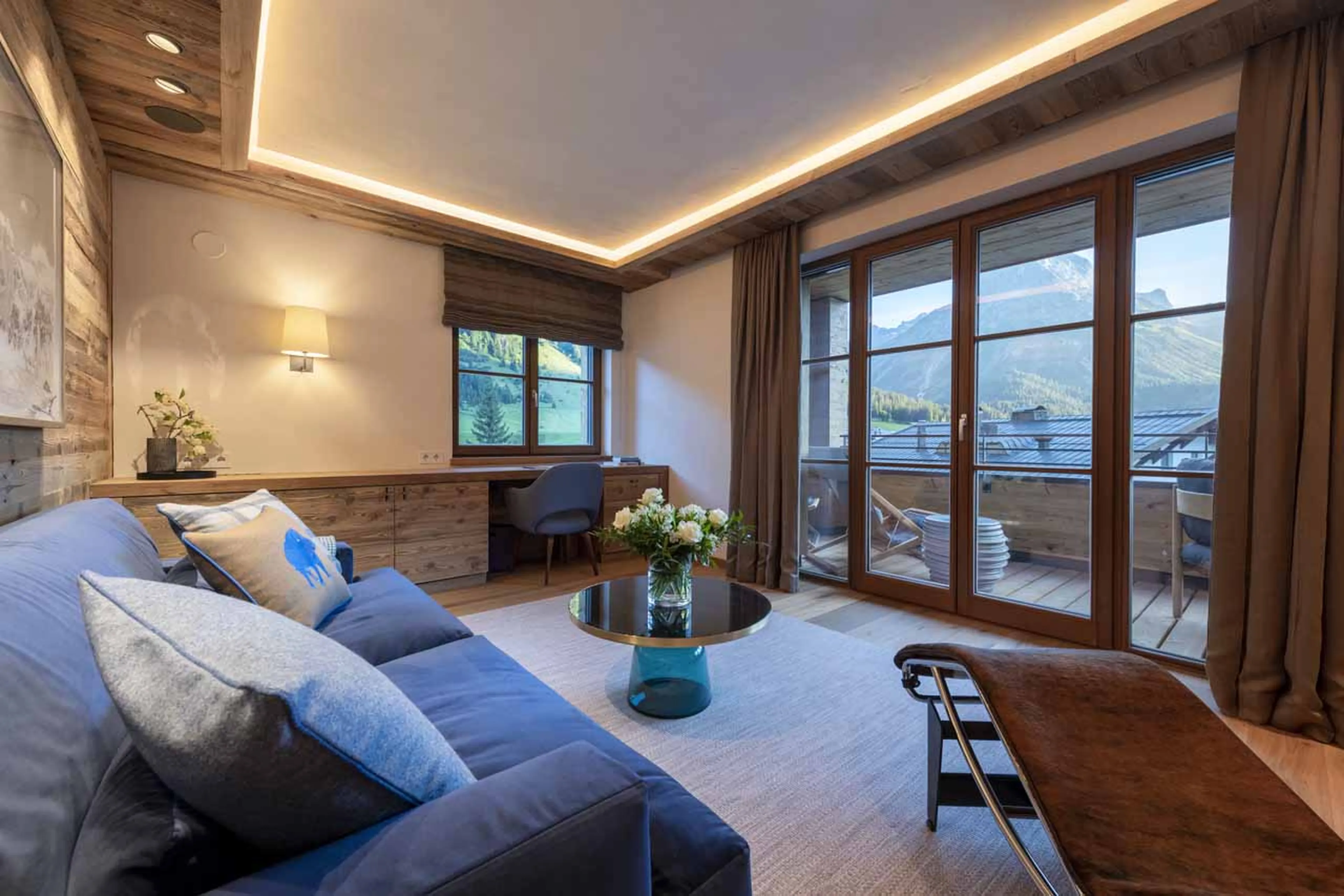 Balcony of master suite at Chalech S in Lech