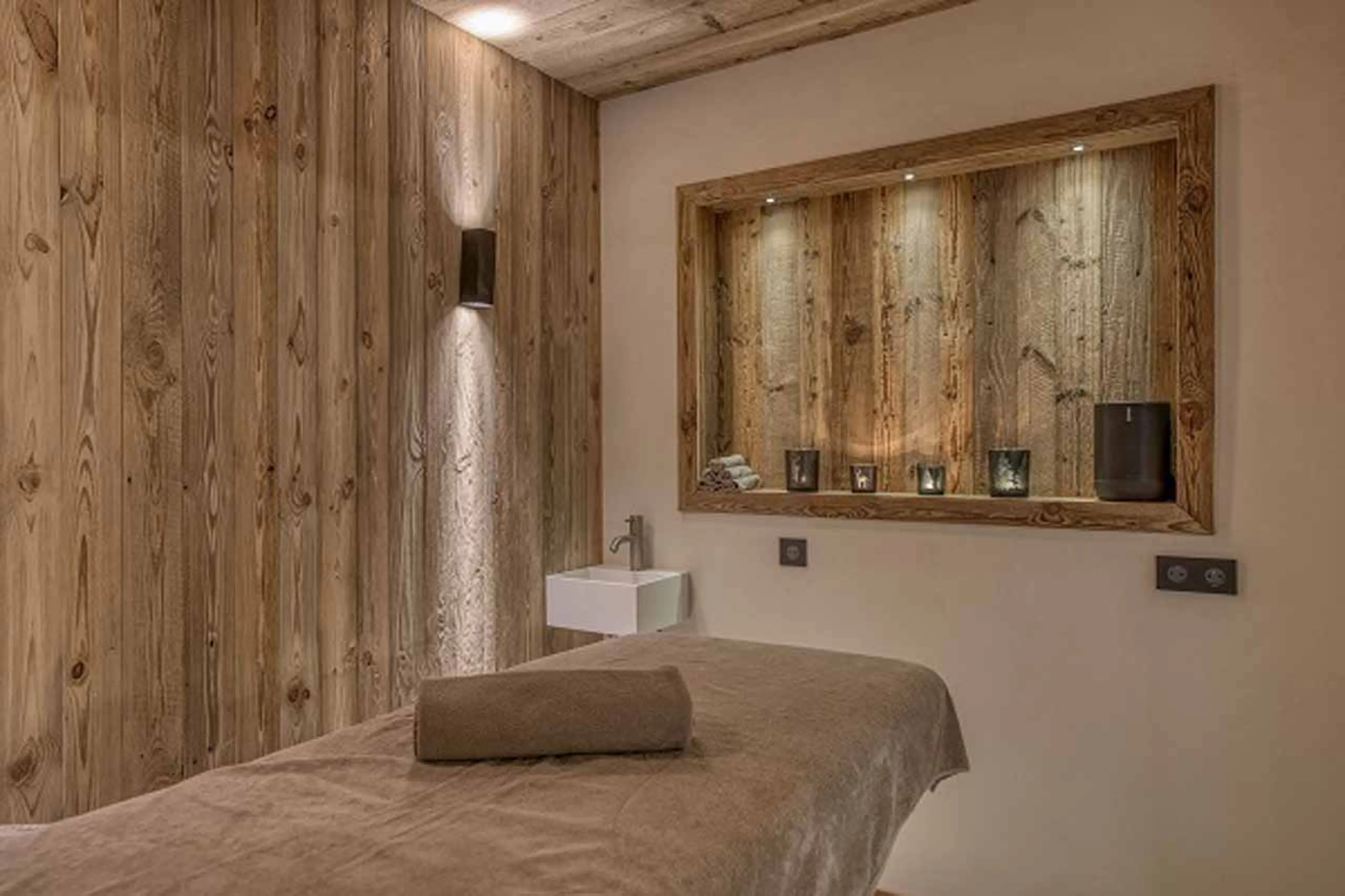 Massage room at Chalet 141 in Megeve