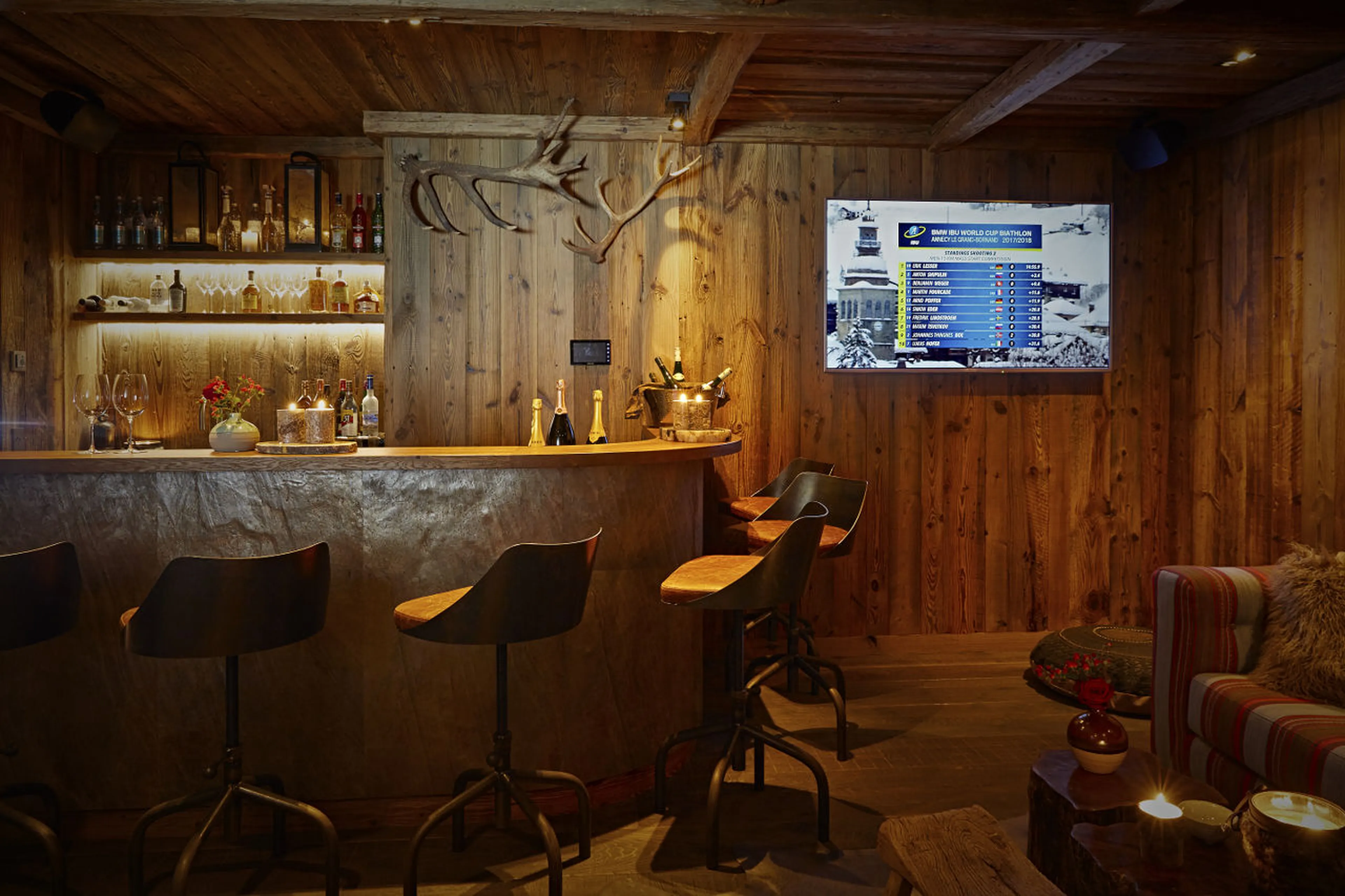 Sports bar counter in Chalet 1551 in Lech