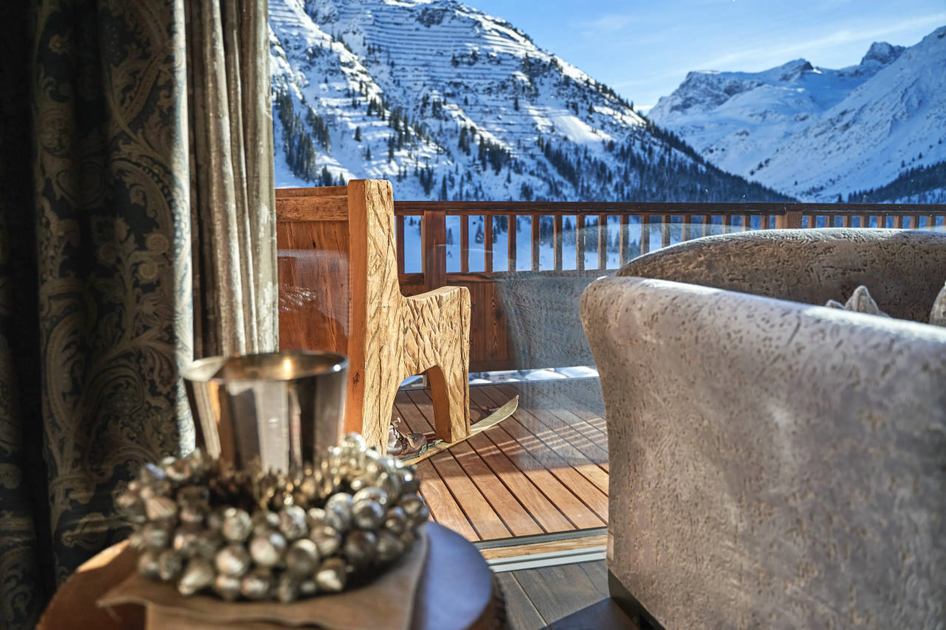 South-facing terrace in Chalet 1551 in Lech