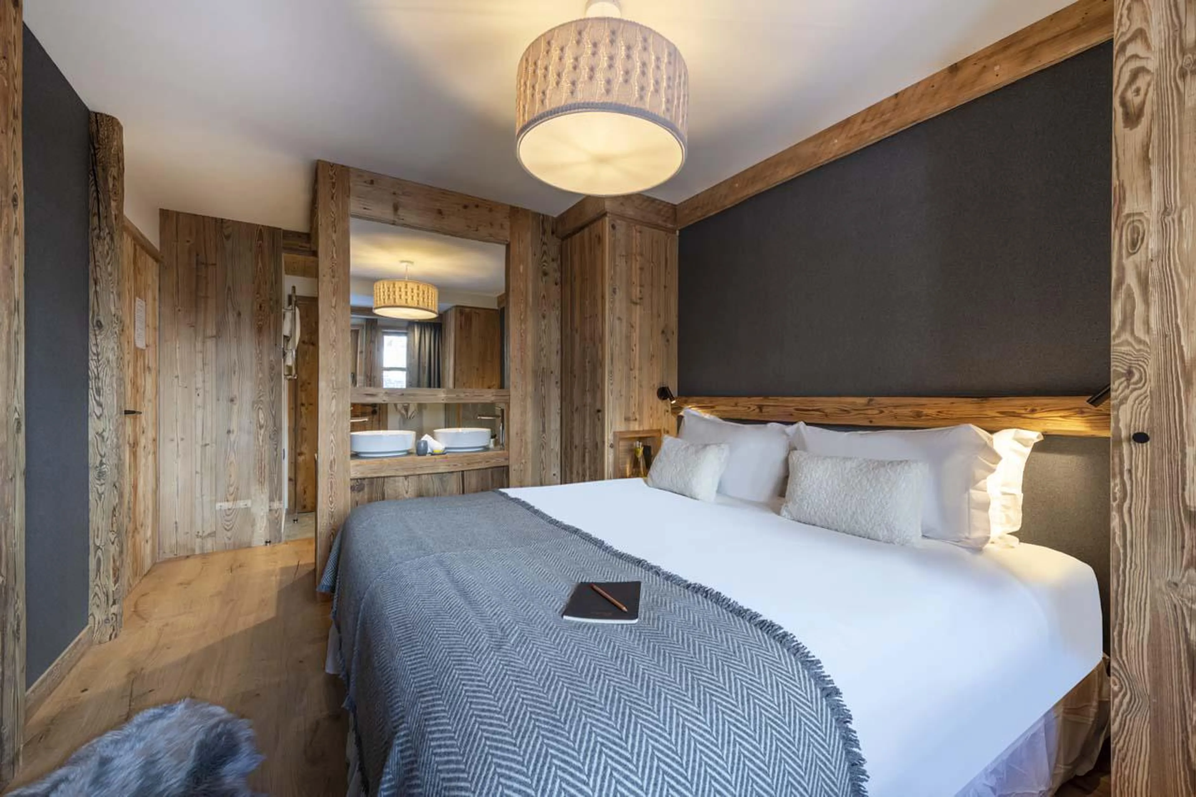 Spacious double bedroom at Chalet 1850 in Val d'Isere