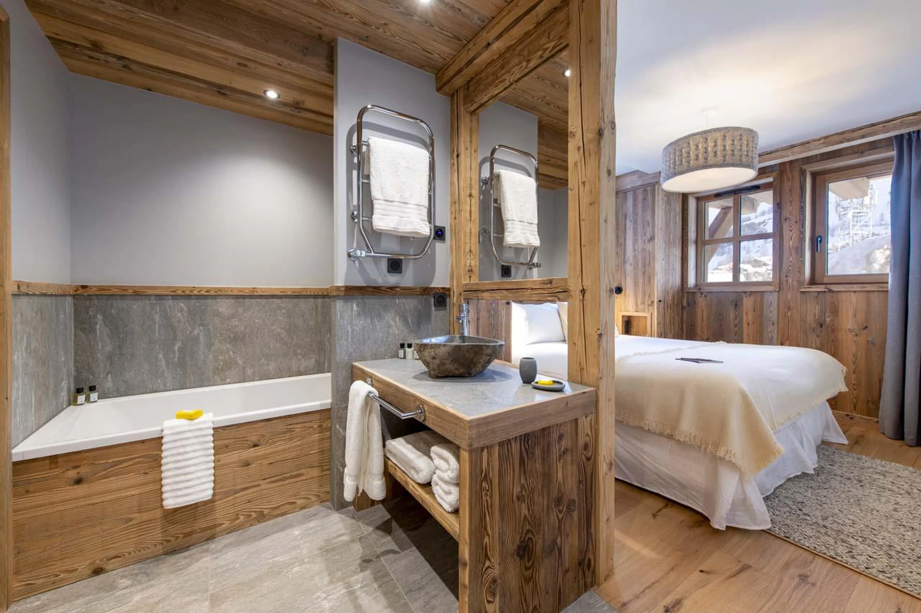 Master double bedroom at Chalet 1855 in Val d'Isere
