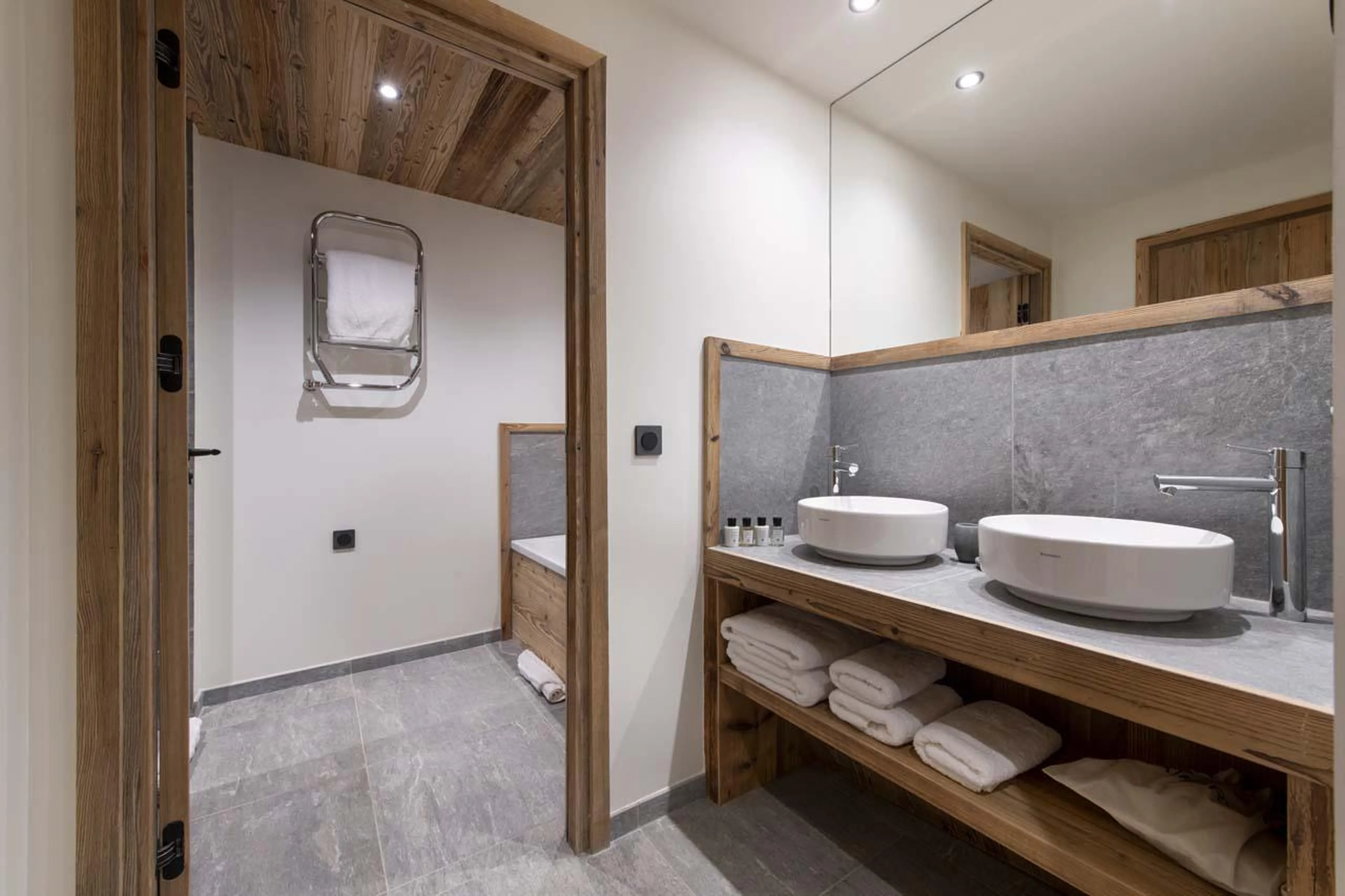 En-suite bathroom at Chalet 1855 in Val d'Isere
