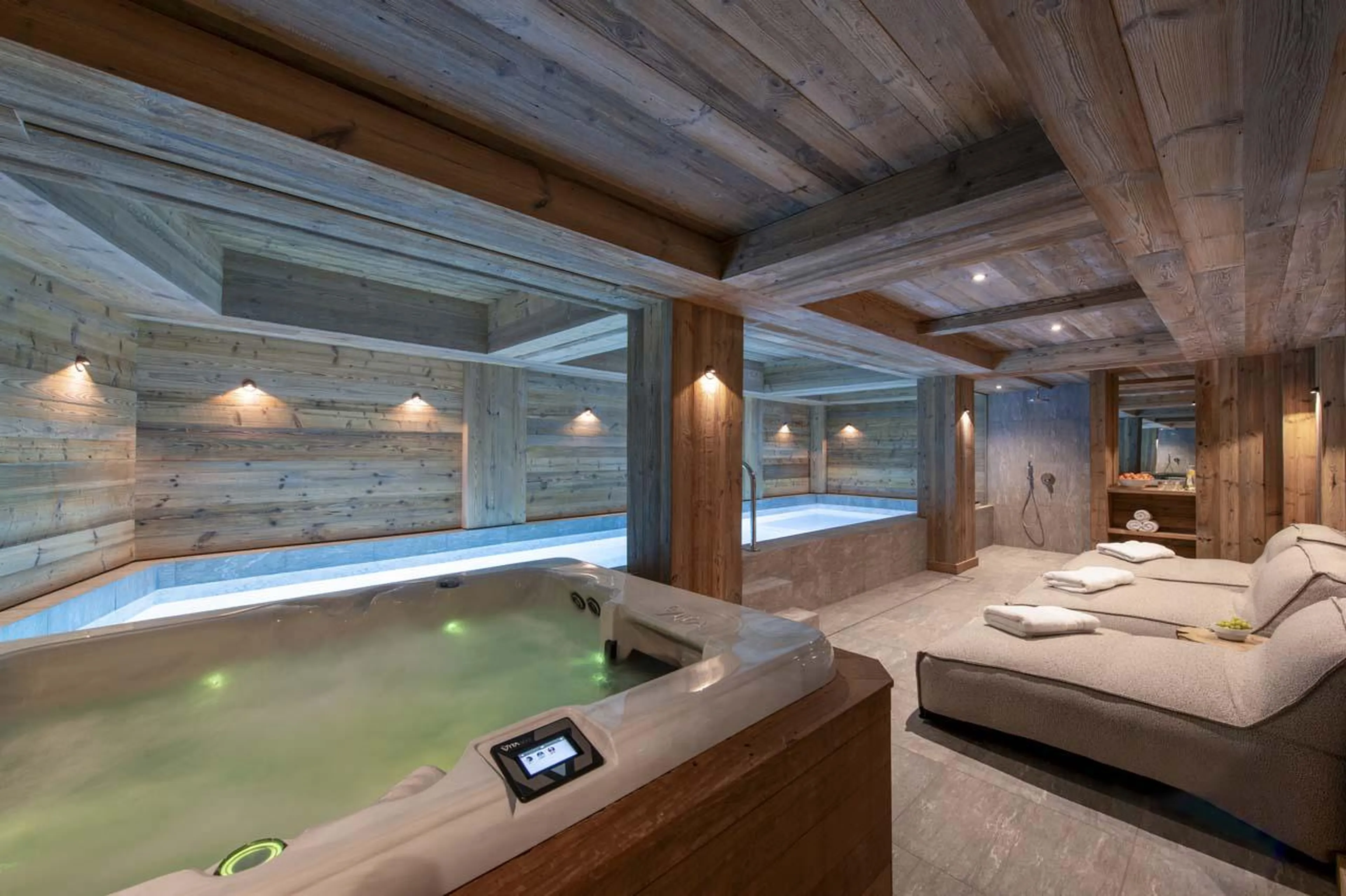 Spa with indoor hot tub at Chalet 1855 in Val d'Isere